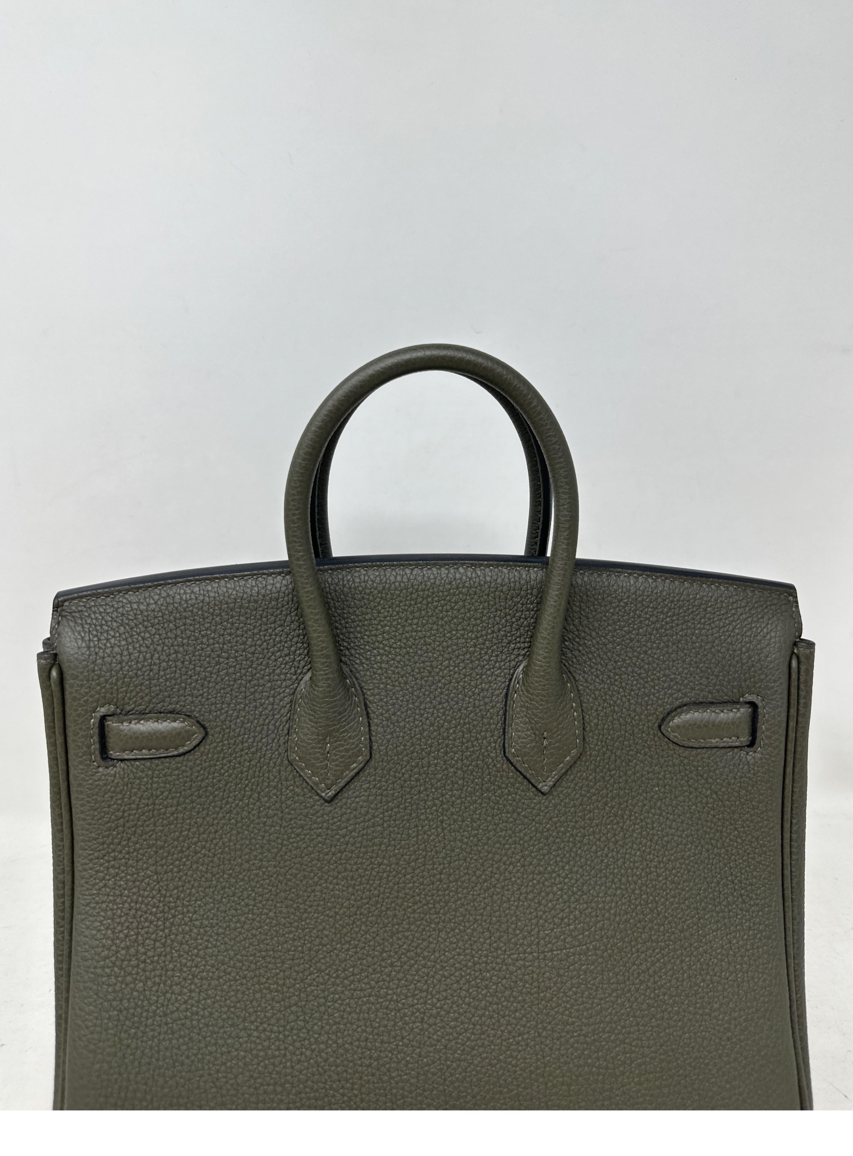 Hermes Vert De Gris Birkin 25 Bag For Sale 1