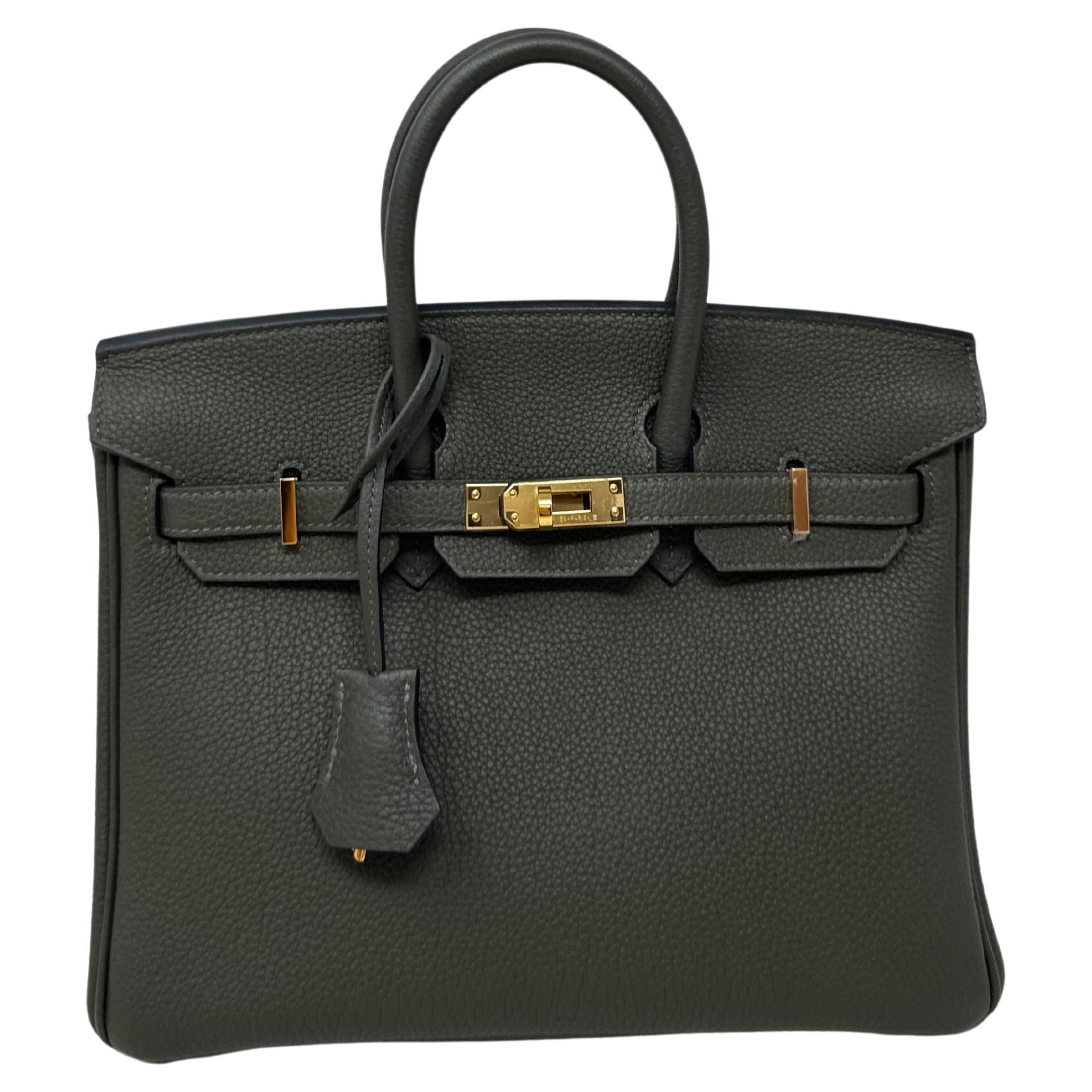 Hermès Vert De Gris Birkin 25 Tasche  im Angebot