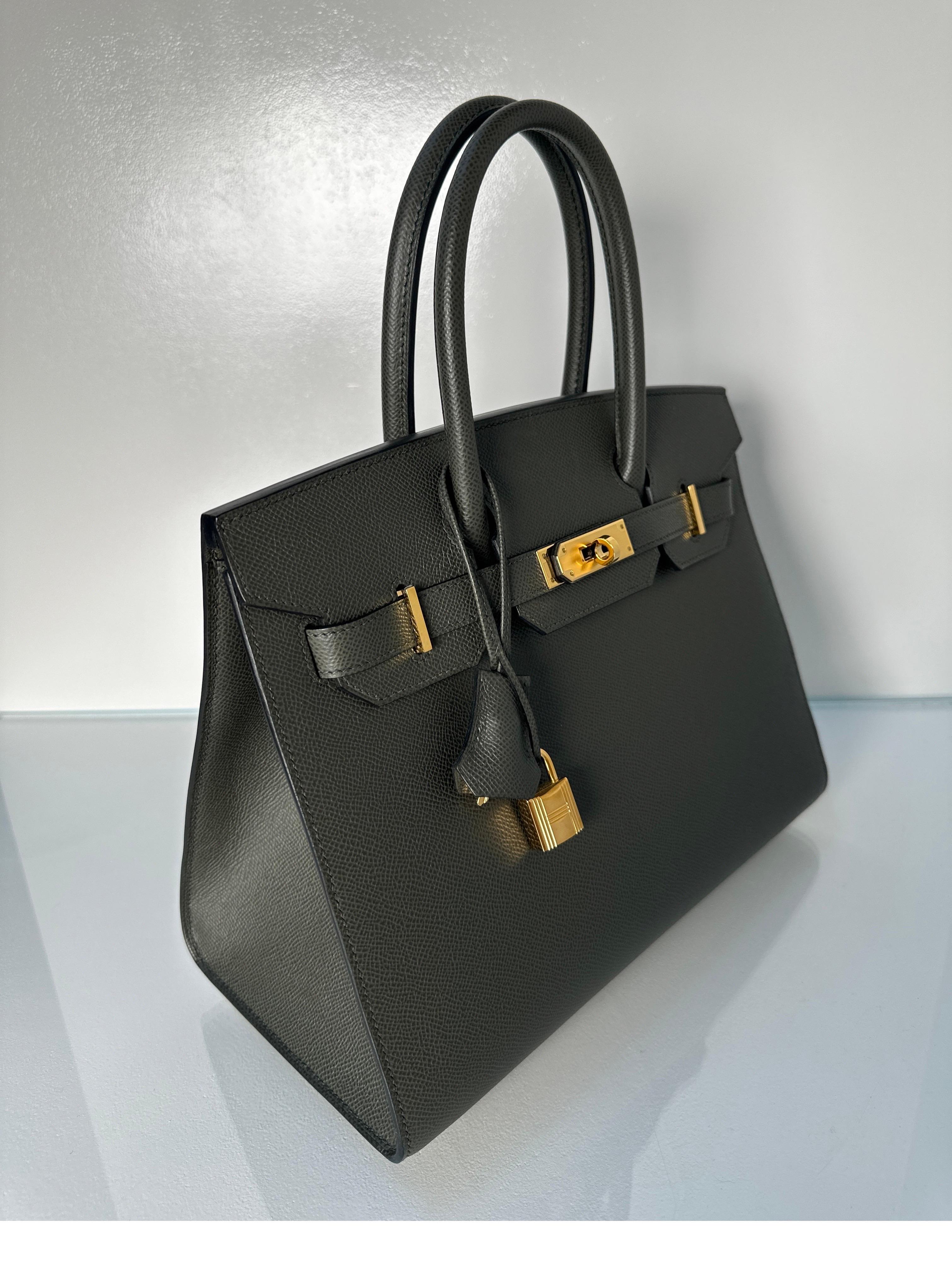 Hermes Vert De Gris Birkin 30 Bag In New Condition In Athens, GA