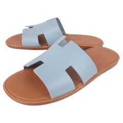 Sandales Hermes Vert D'eau / Naturel Izmir Taille 42.5 EU