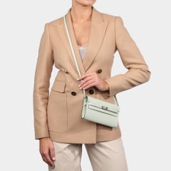 Hermès 2023 Vert Fizz Epsom Leather Kelly To Go Long Wallet with Strap