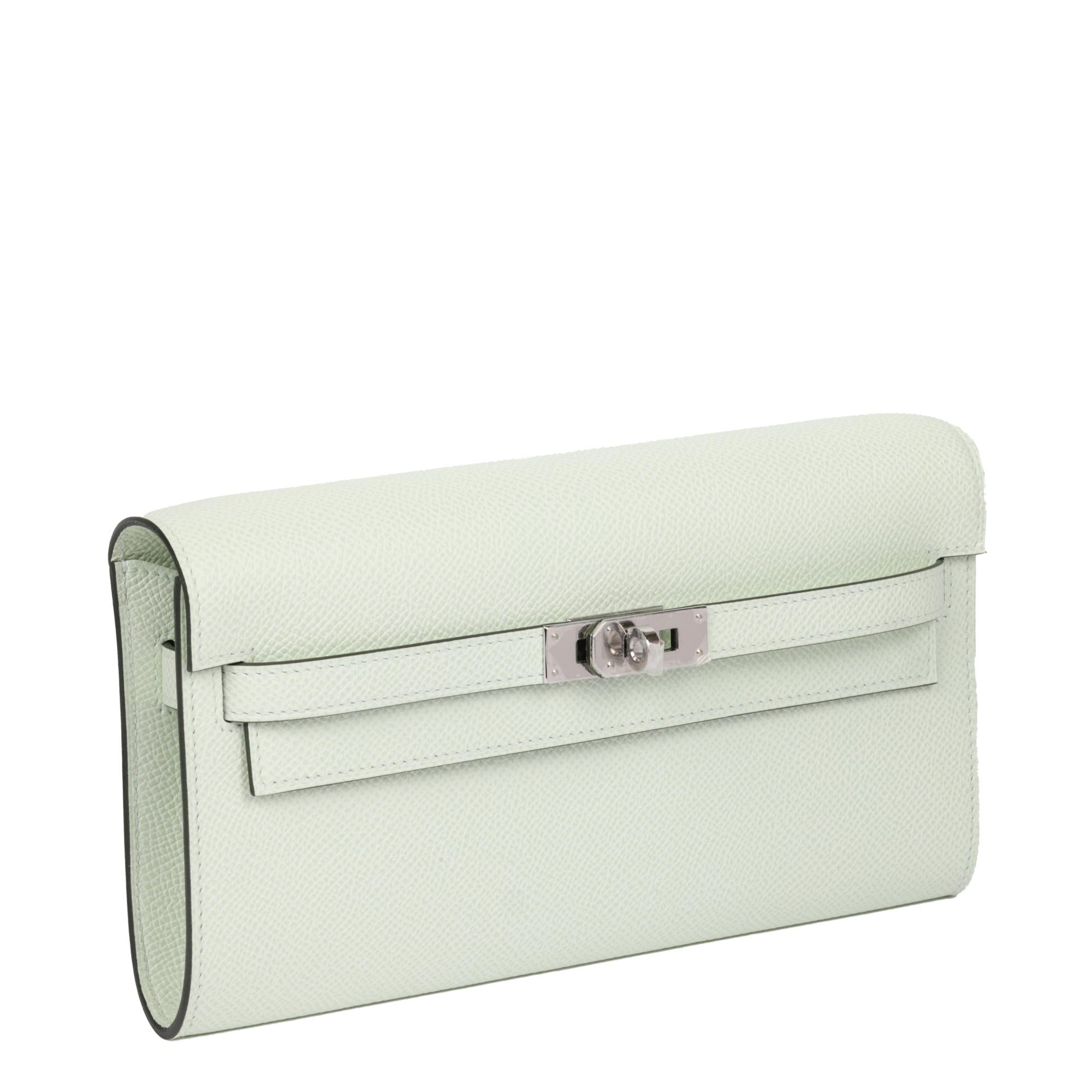 Rare Hermes Kelly Shadow Evercalf Long Pochette Clutch Handbag Wallet at  1stDibs
