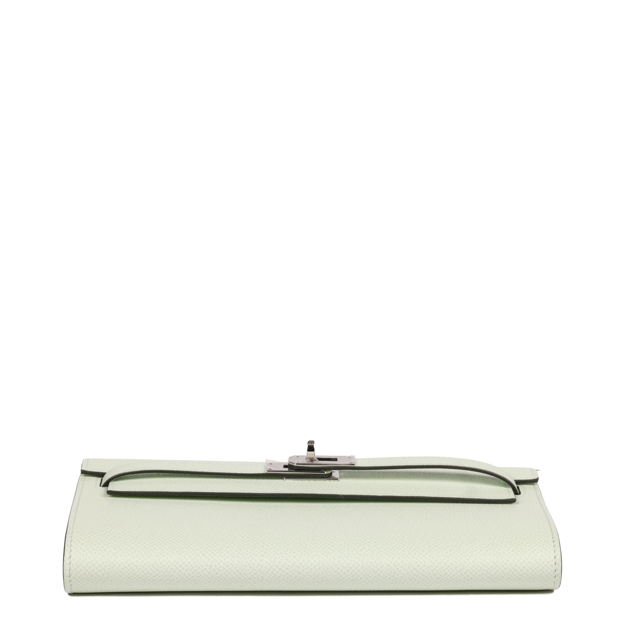 Hermès Vert Fizz Epsom Portafoglio lungo in pelle Kelly To Go in vendita 1