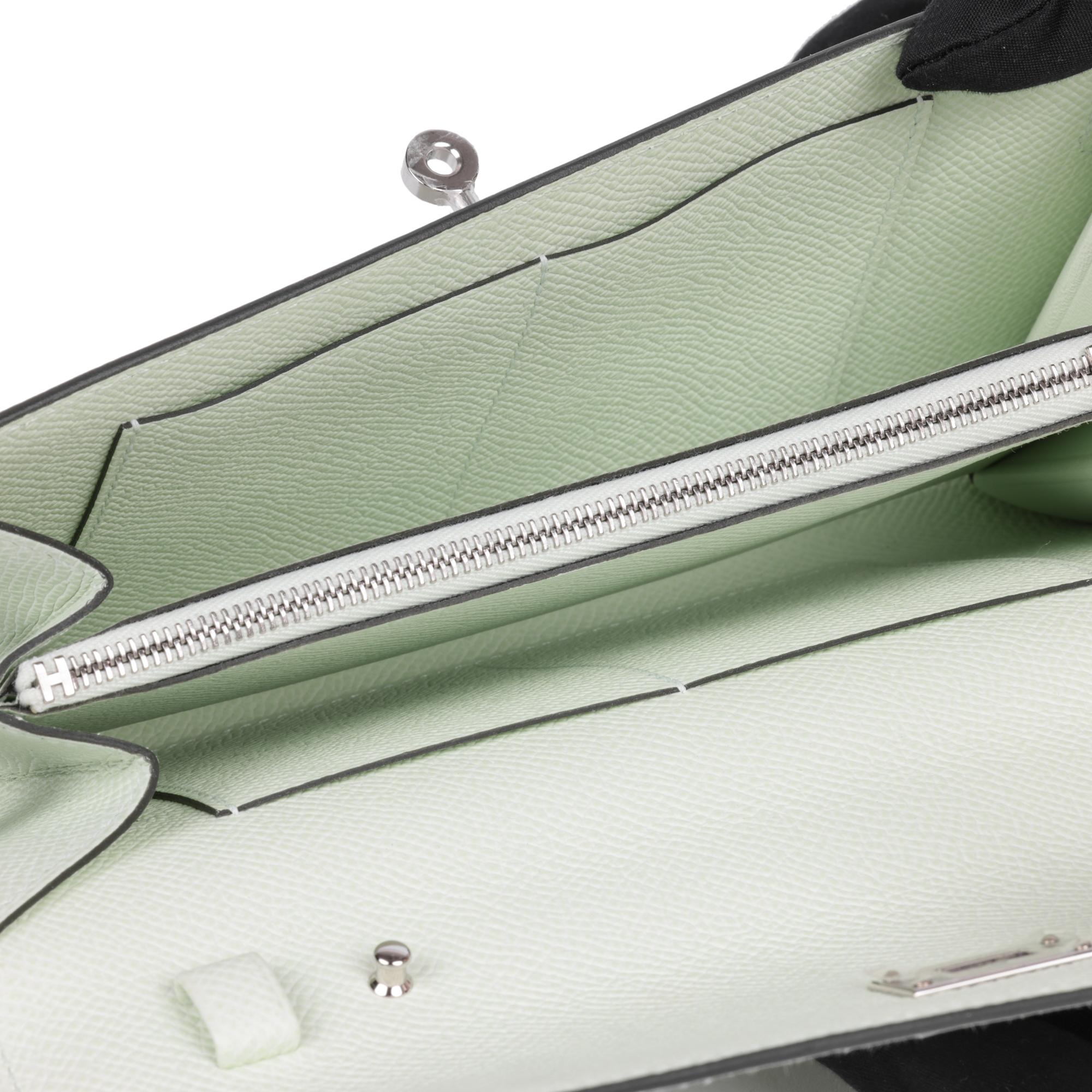 Hermès Vert Fizz Epsom Portafoglio lungo in pelle Kelly To Go in vendita 3