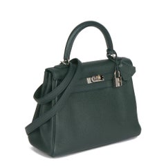 Hermès VERT FONCE & COLVERT VERSO TOGO LEATHER KELLY 25CM RETOURNE