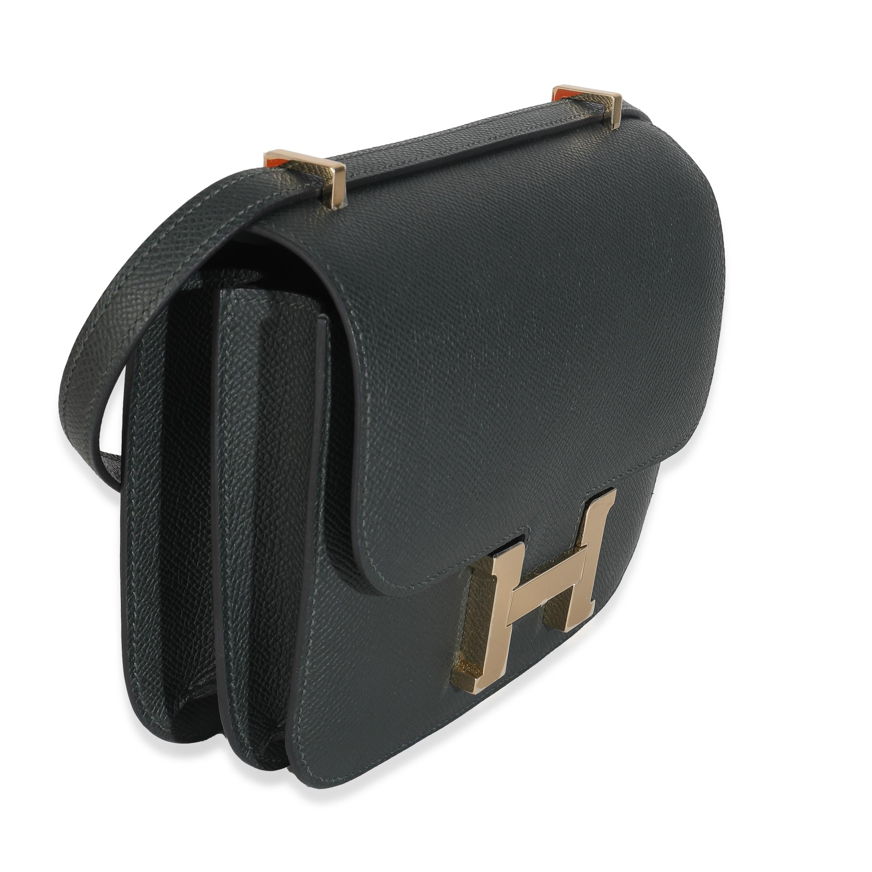 Hermès Vert Fonce Epsom Constance 18 GHW en vente 1