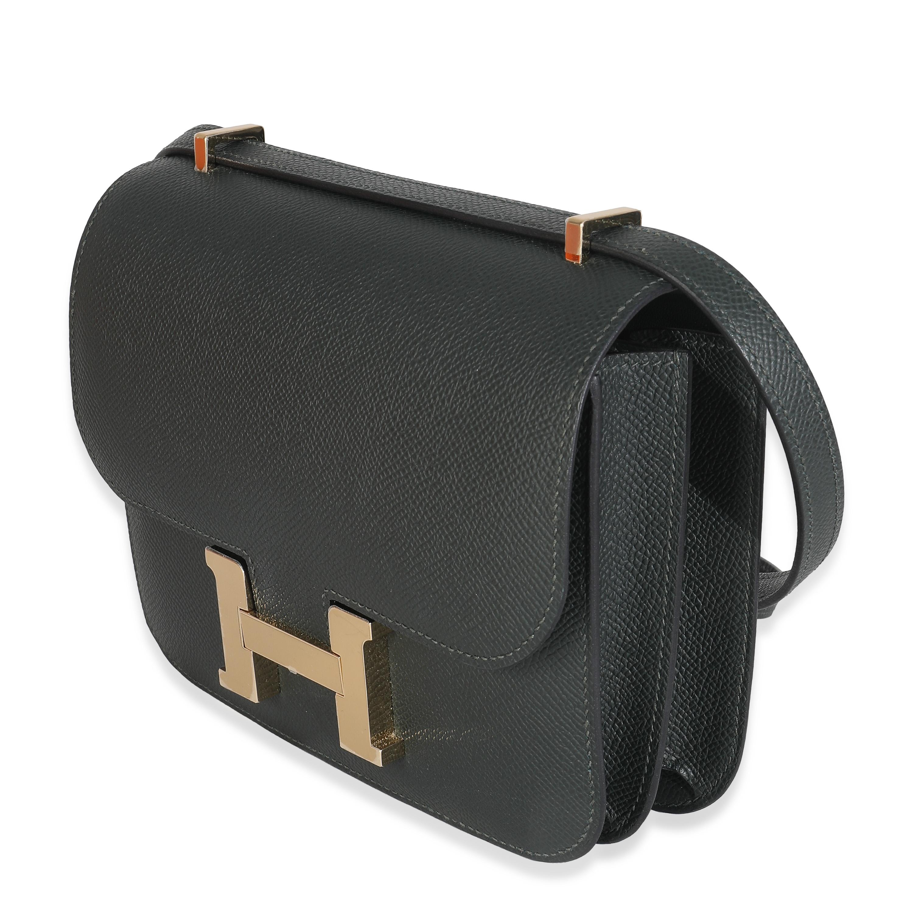 Hermès Vert Fonce Epsom Constance 18 GHW en vente 2