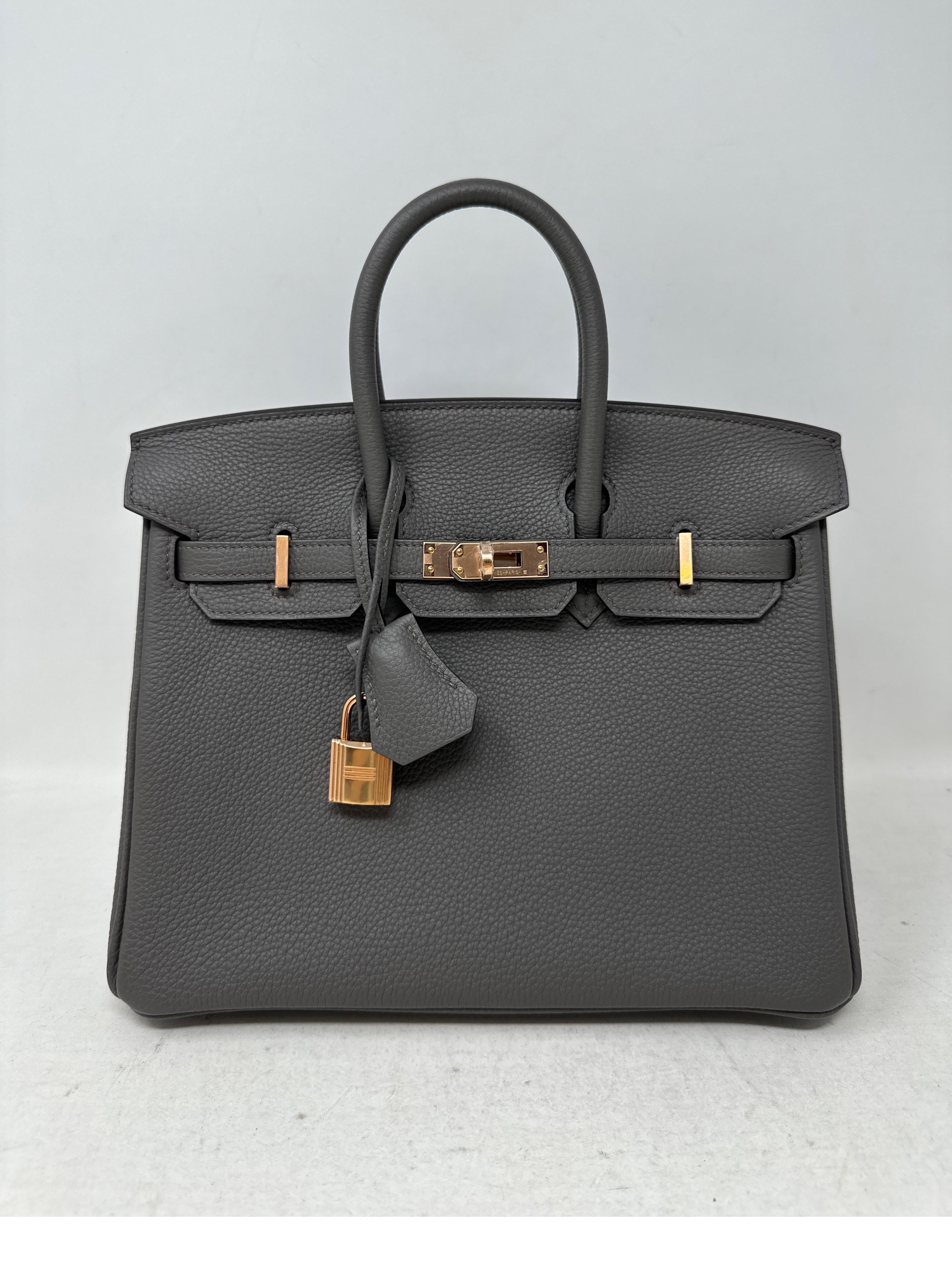 Hermes Vert Gris Birkin 25 Bag  11