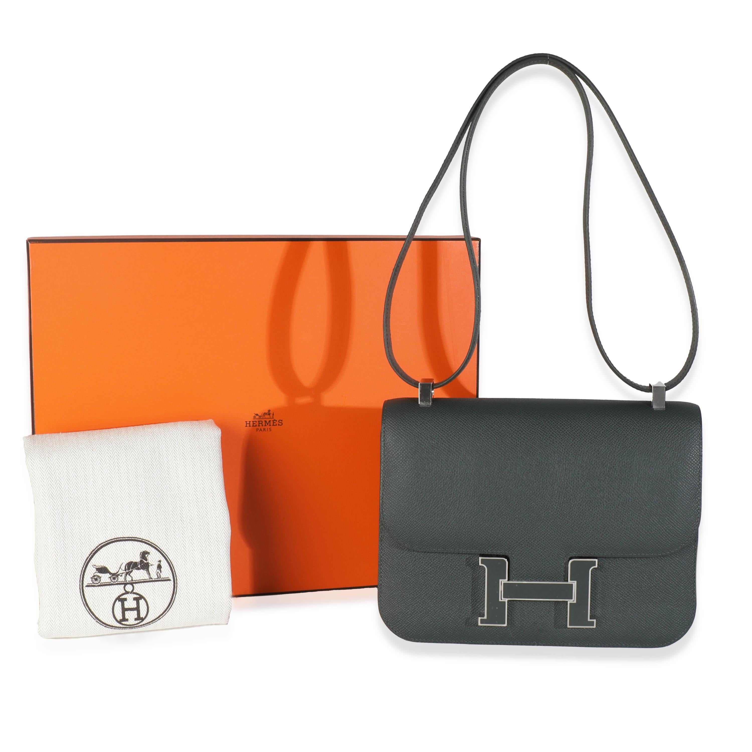 Hermès Vert Mangrove Epsom Lacquer Constance 1-24 in vendita 4