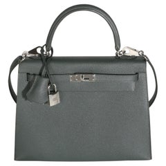 Hermès Vert Mangrove Epsom Sellier Kelly 25 PHW