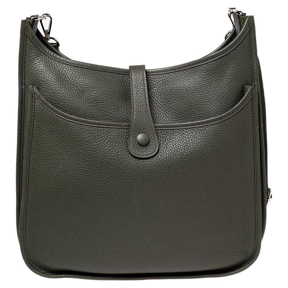 Hermes is a brand that delivers designs with art and creativity and this Evelyne is just another proof. Finely crafted from Togo leather, and featuring an adjustable shoulder strap, this piece is a classic. The bag is spacious enough to hold your