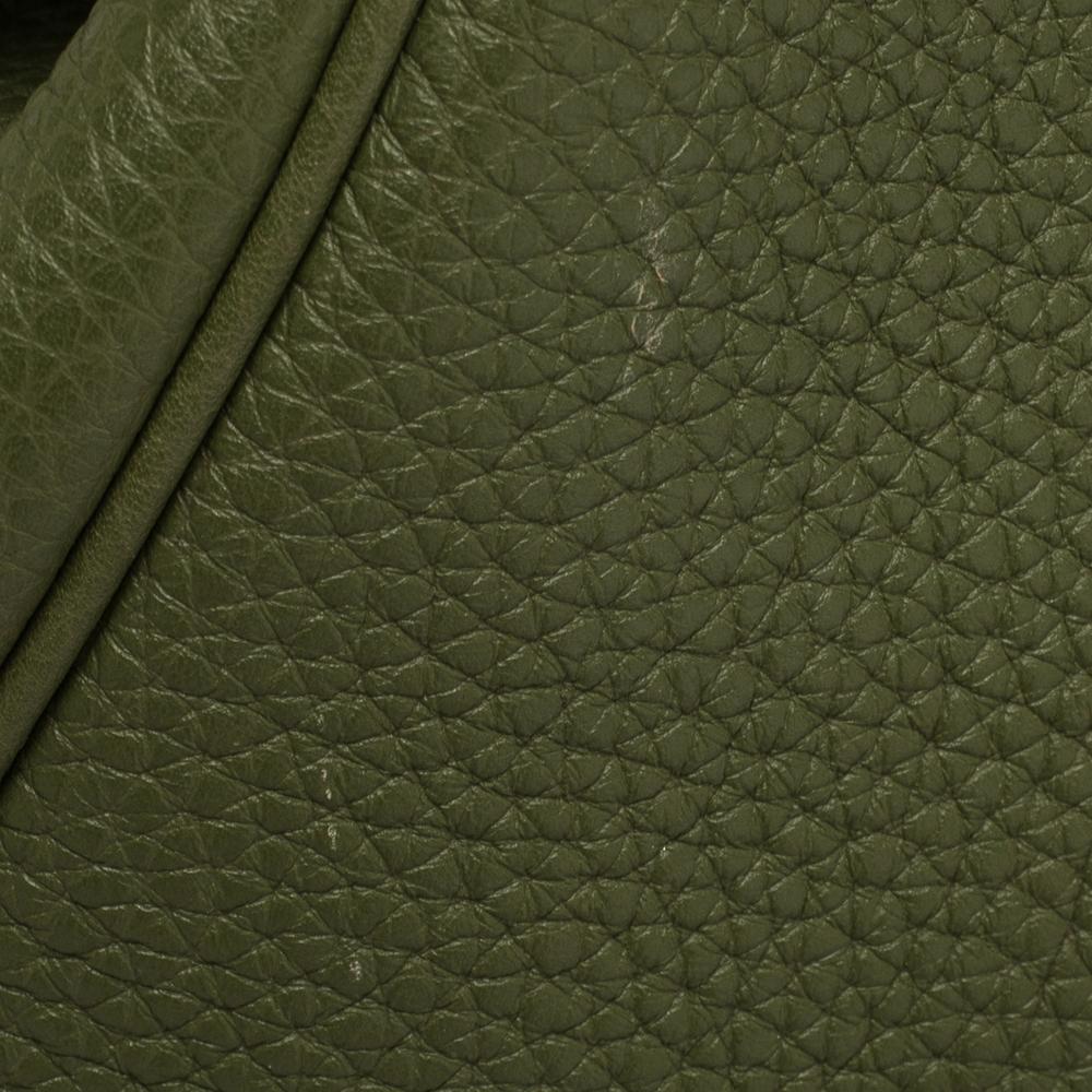 Hermes Vert Pelouse Togo Leather Palladium Finished Birkin 35 Bag 6