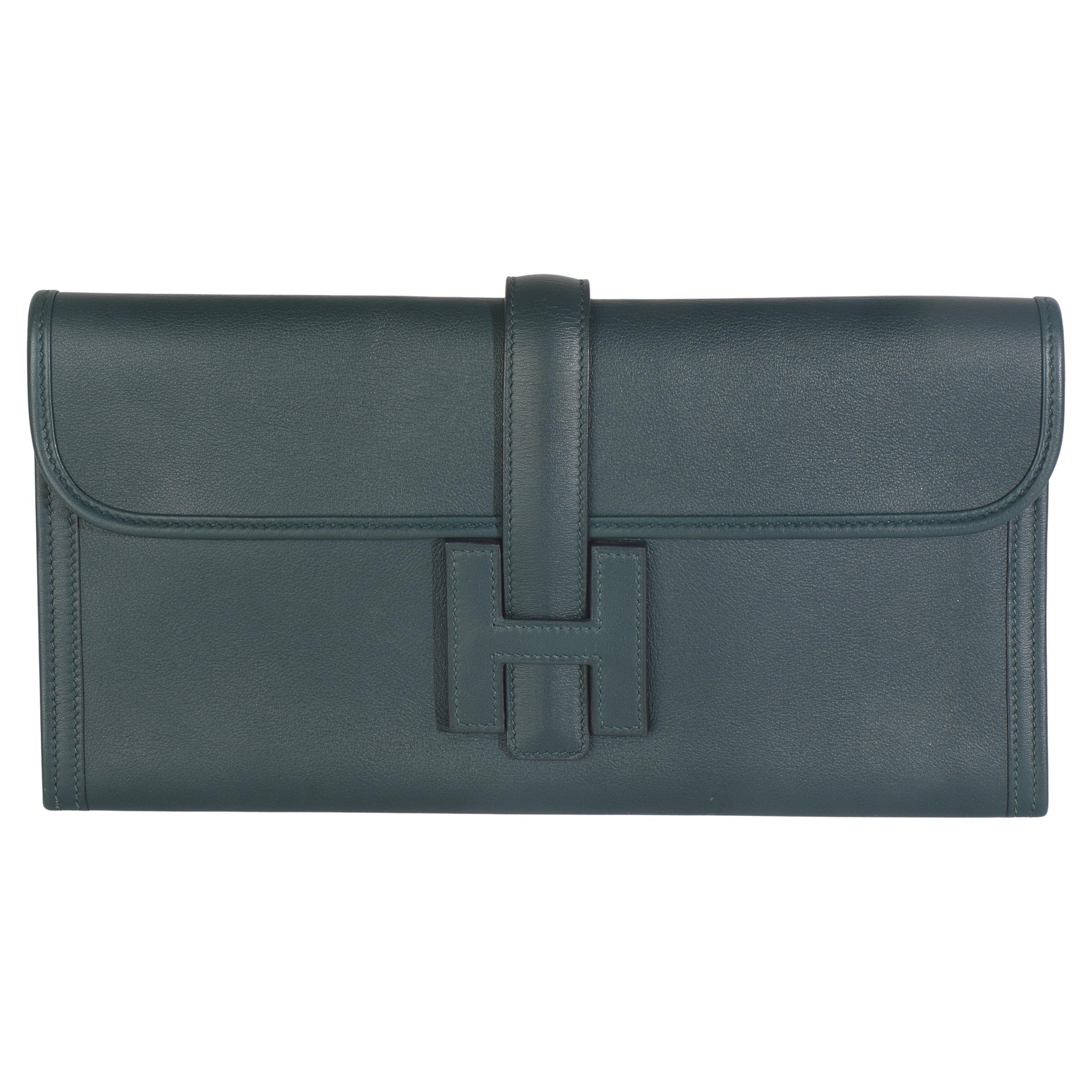 Hermès Vert Rousseau Swift Jige Elan 29 For Sale