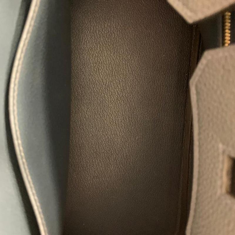 Hermes Vert Rousseau Togo Leather Gold Hardware Birkin 30 Bag 4