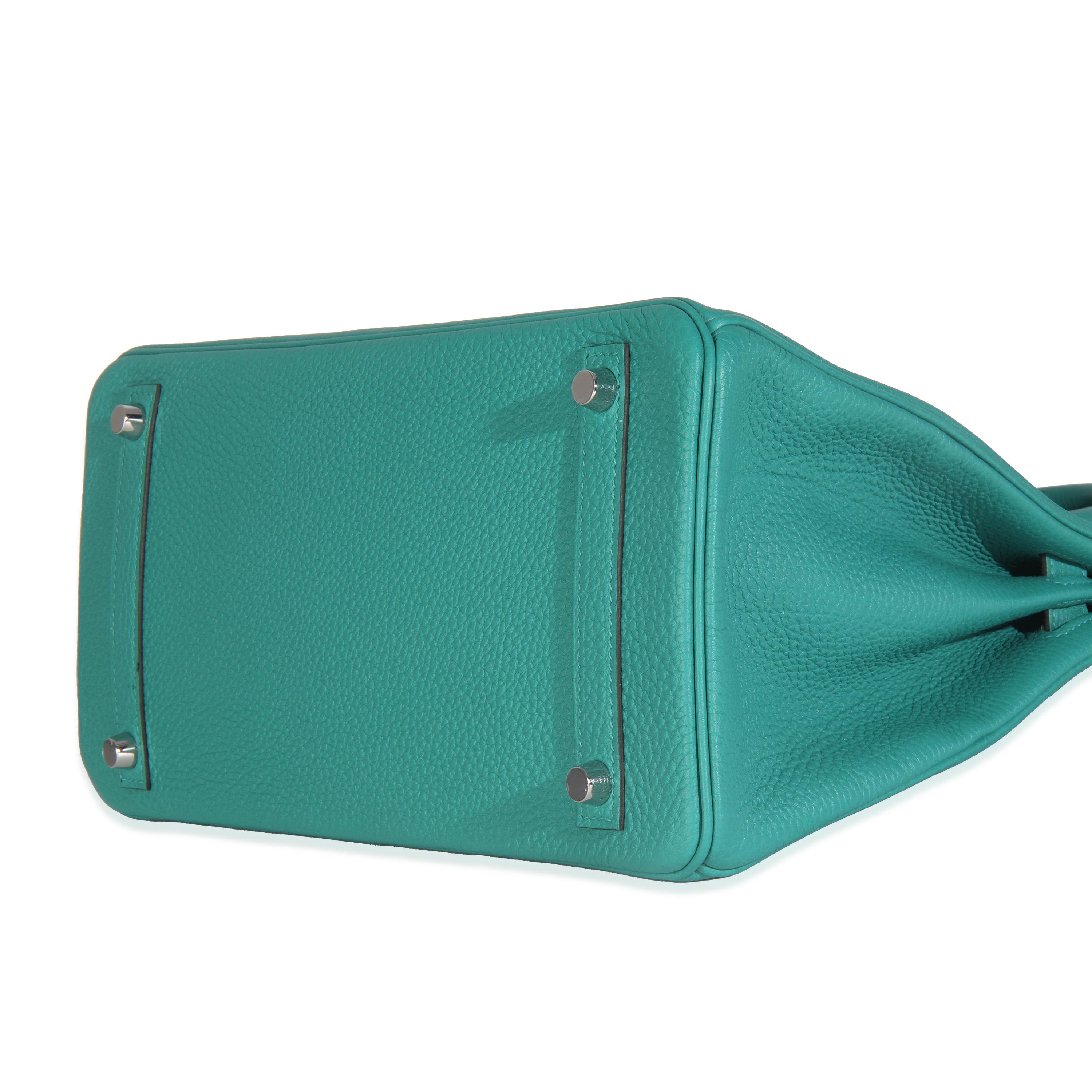 Blu Hermès Vert Verone Togo Birkin 30 PHW in vendita