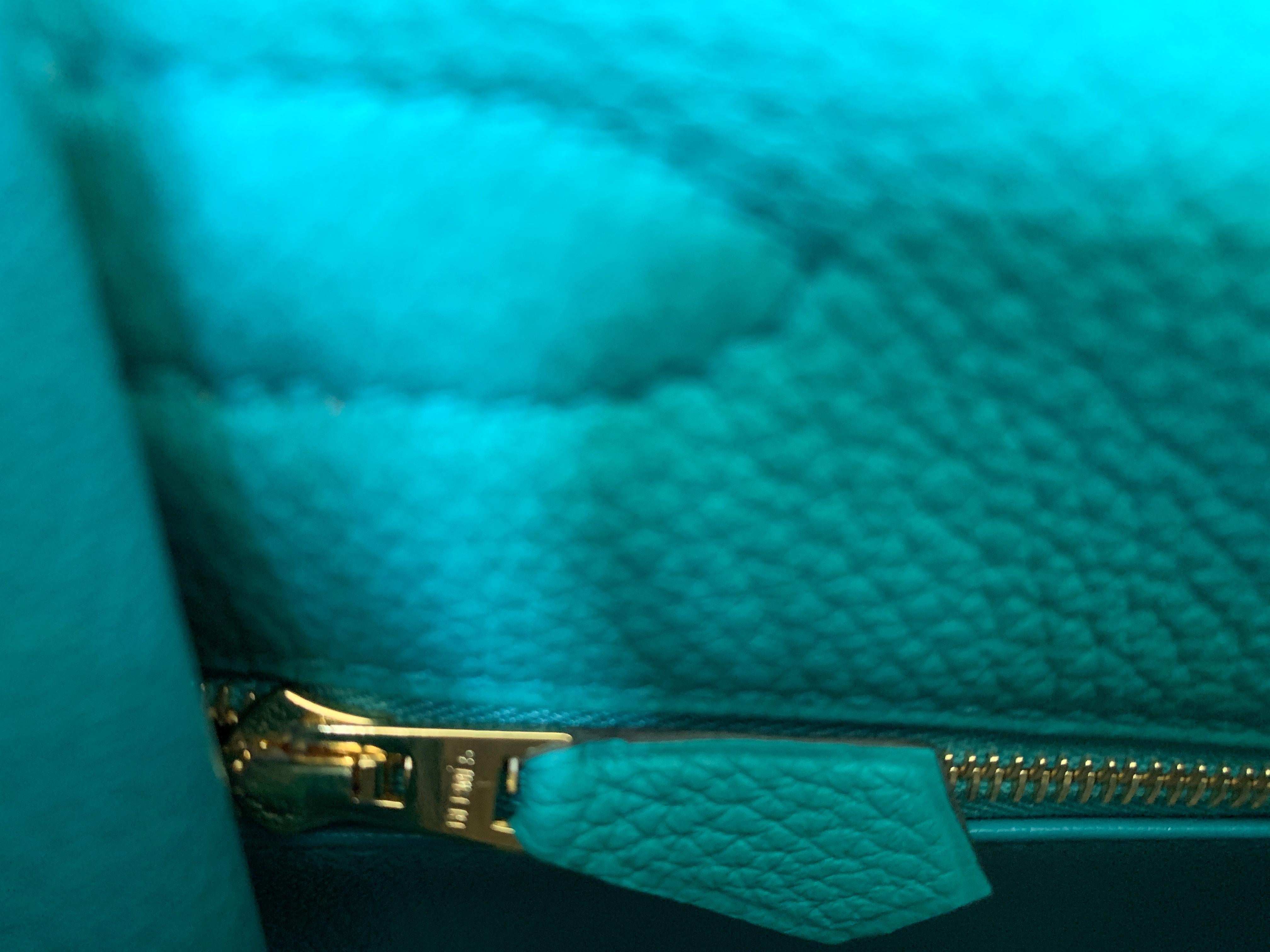 Hermes Kelly 28 Bag Vert Verone Togo  Gold Hardware In New Condition In West Chester, PA