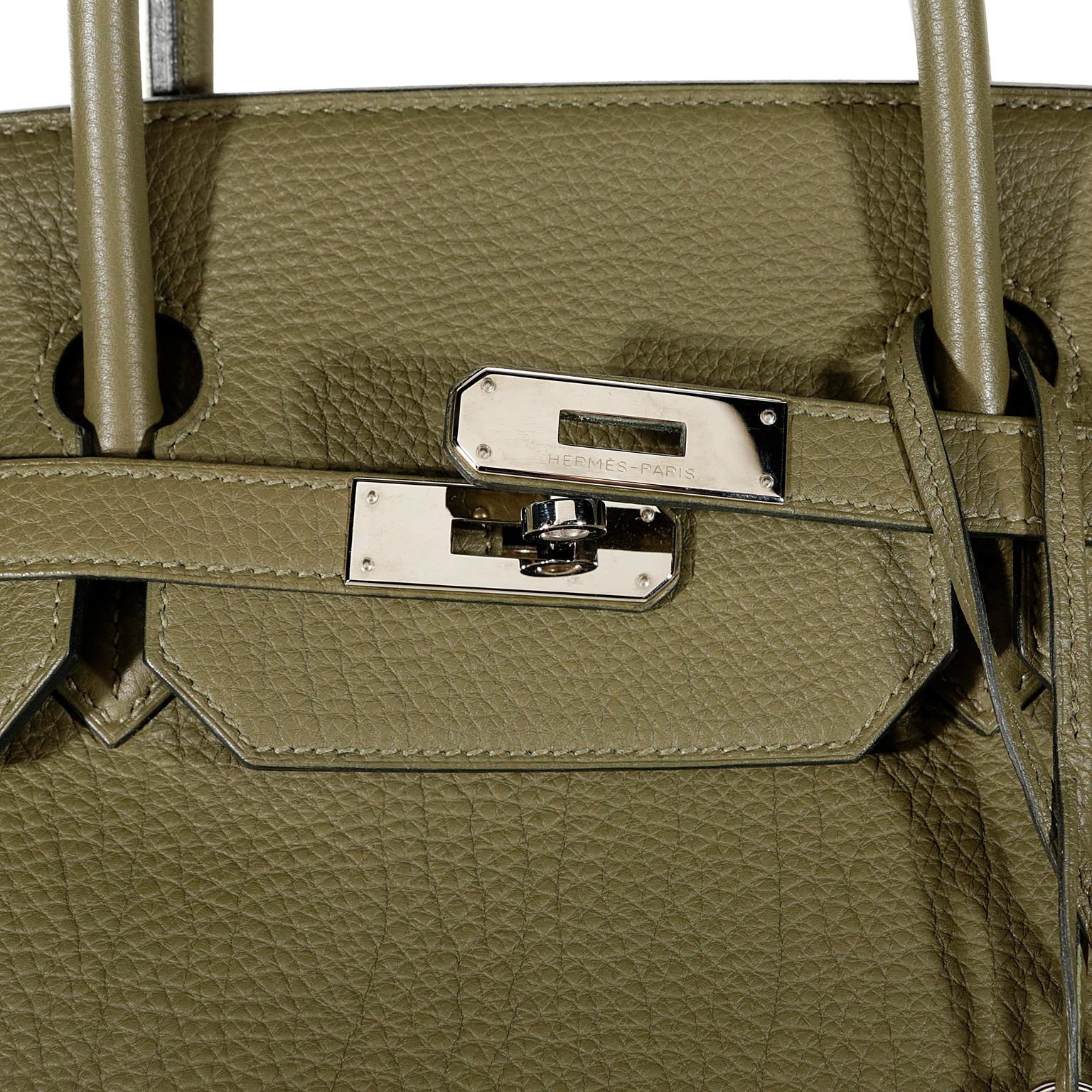 Hermès Vert Veronese Togo 40 cm Birkin Bag In Excellent Condition In Palm Beach, FL