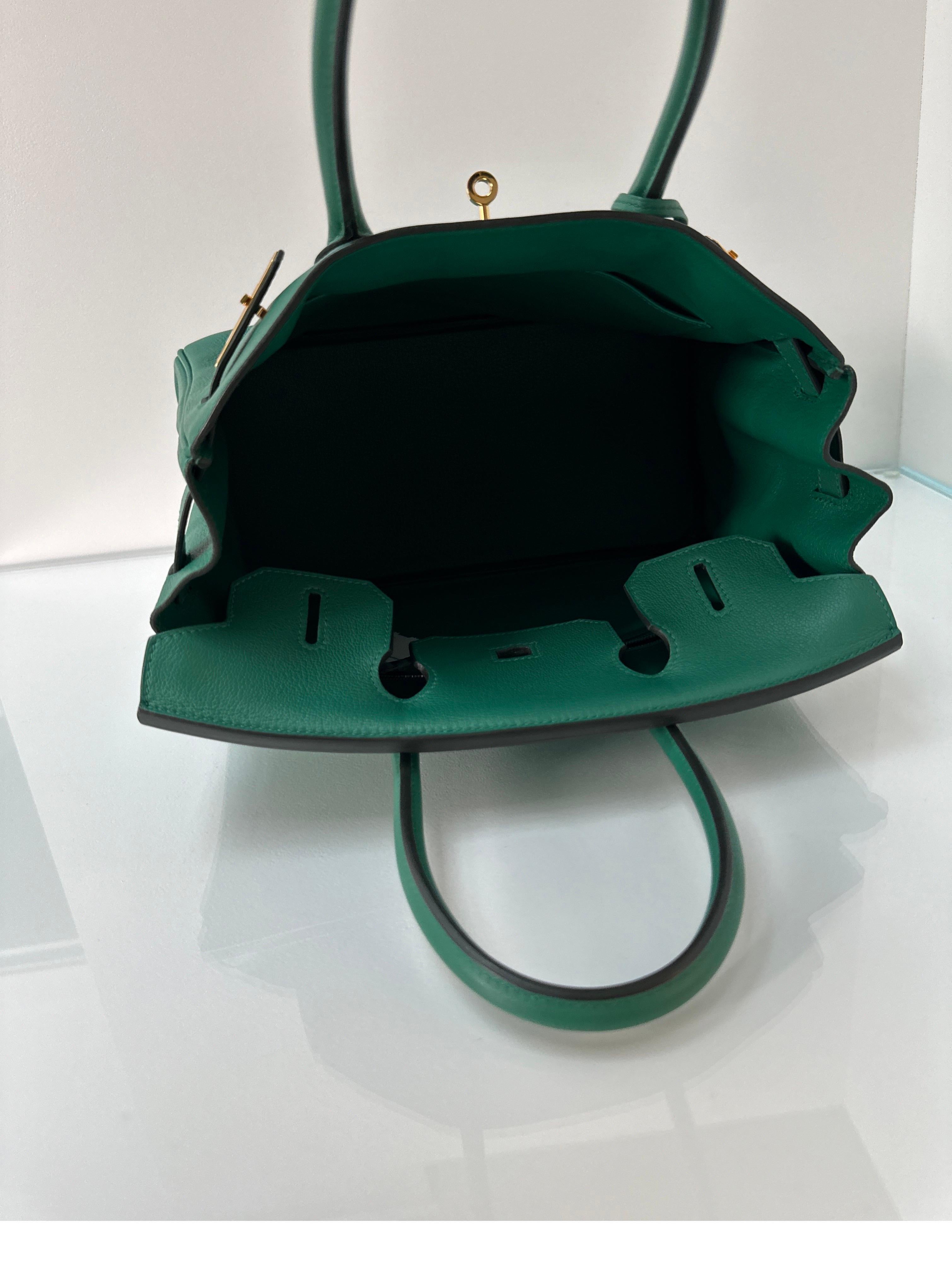 Hermes Vert Vertigo Birkin 30 Bag 9