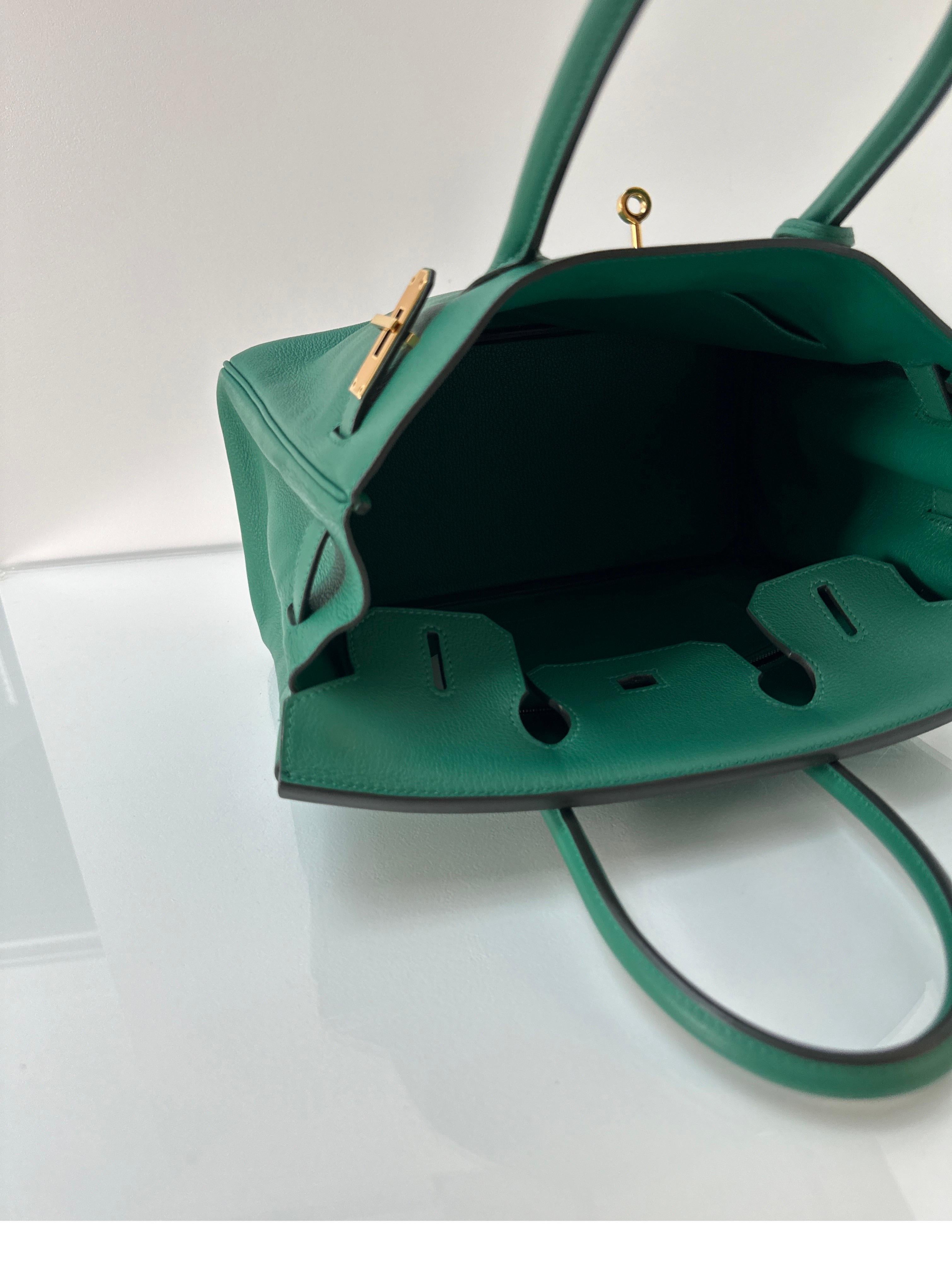 Hermes Vert Vertigo Birkin 30 Bag 10
