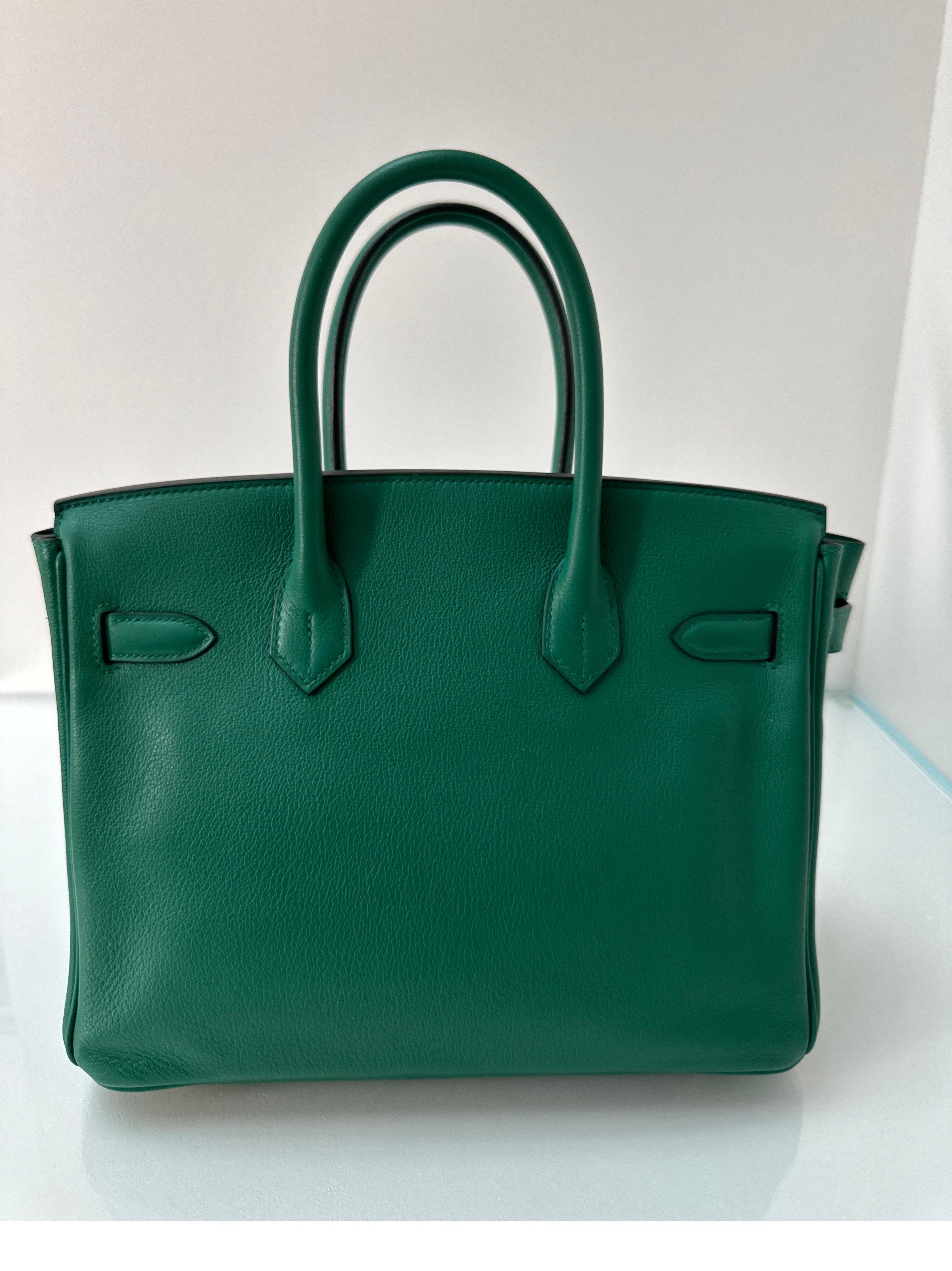 Hermes Vert Vertigo Birkin 30 Bag 14