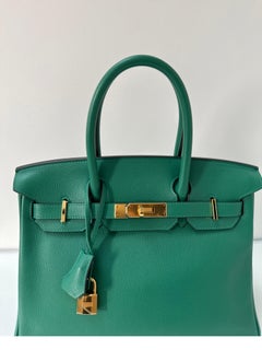 Hermes Vert Vertigo Birkin 30 Bag