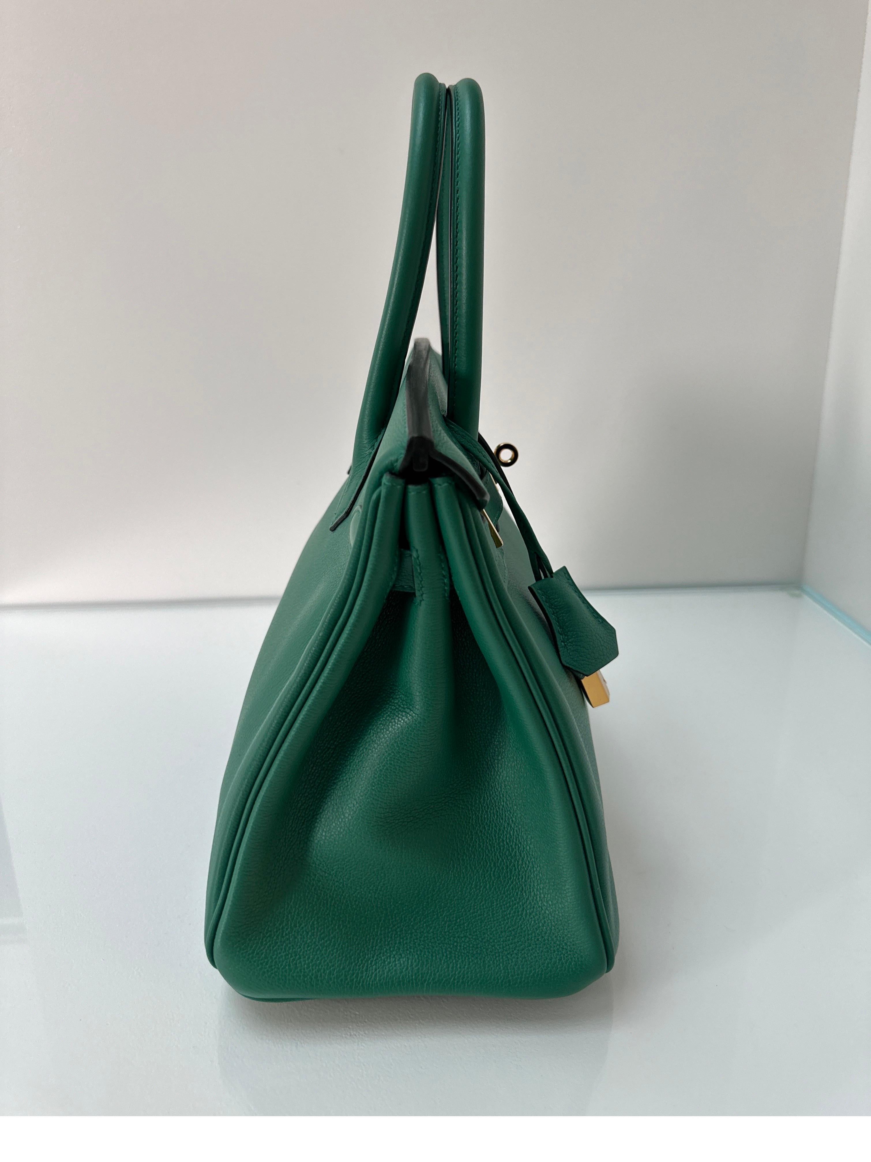 Hermes Vert Vertigo Birkin 30 Bag In Excellent Condition In Athens, GA