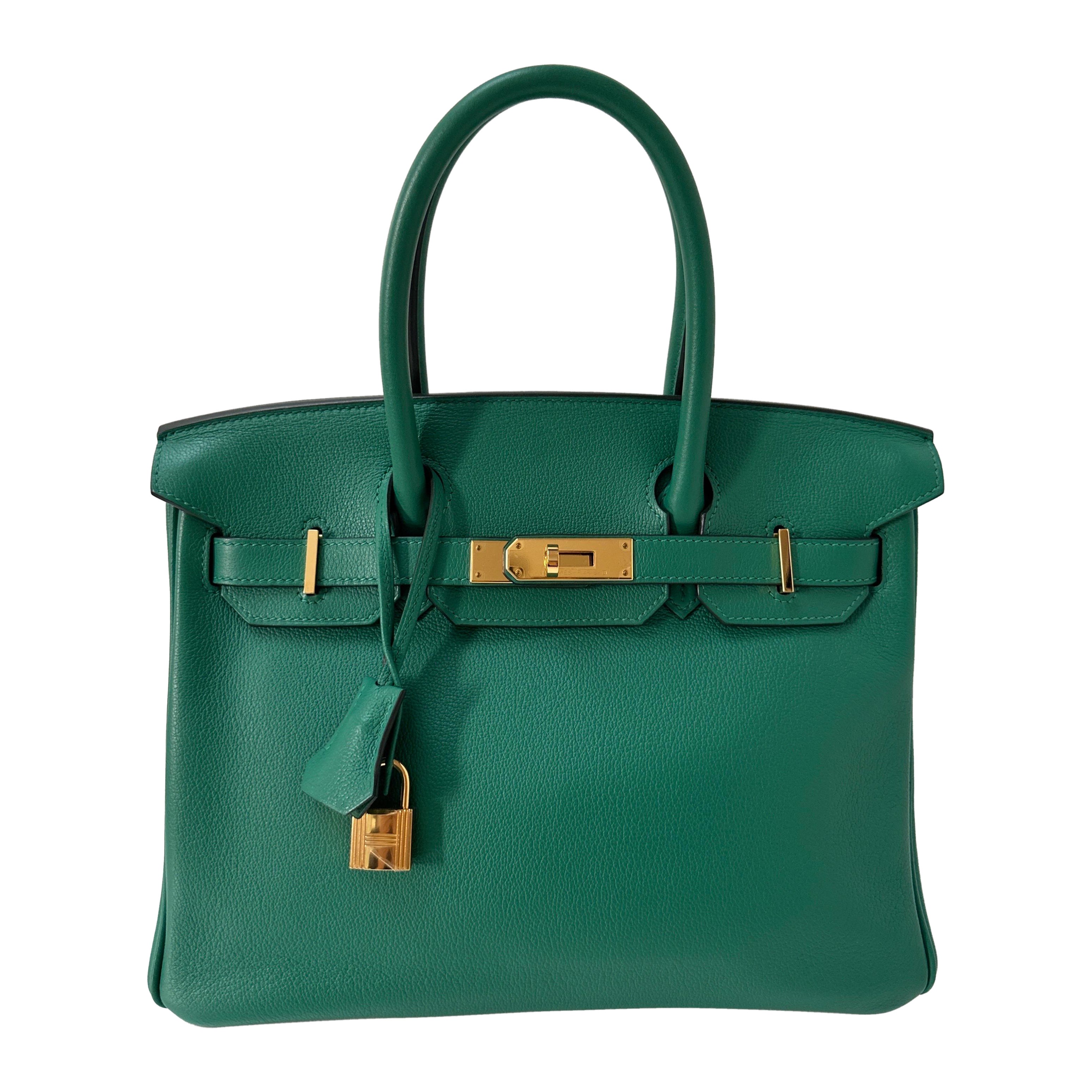 Hermes Vert Vertigo Birkin 30 Bag
