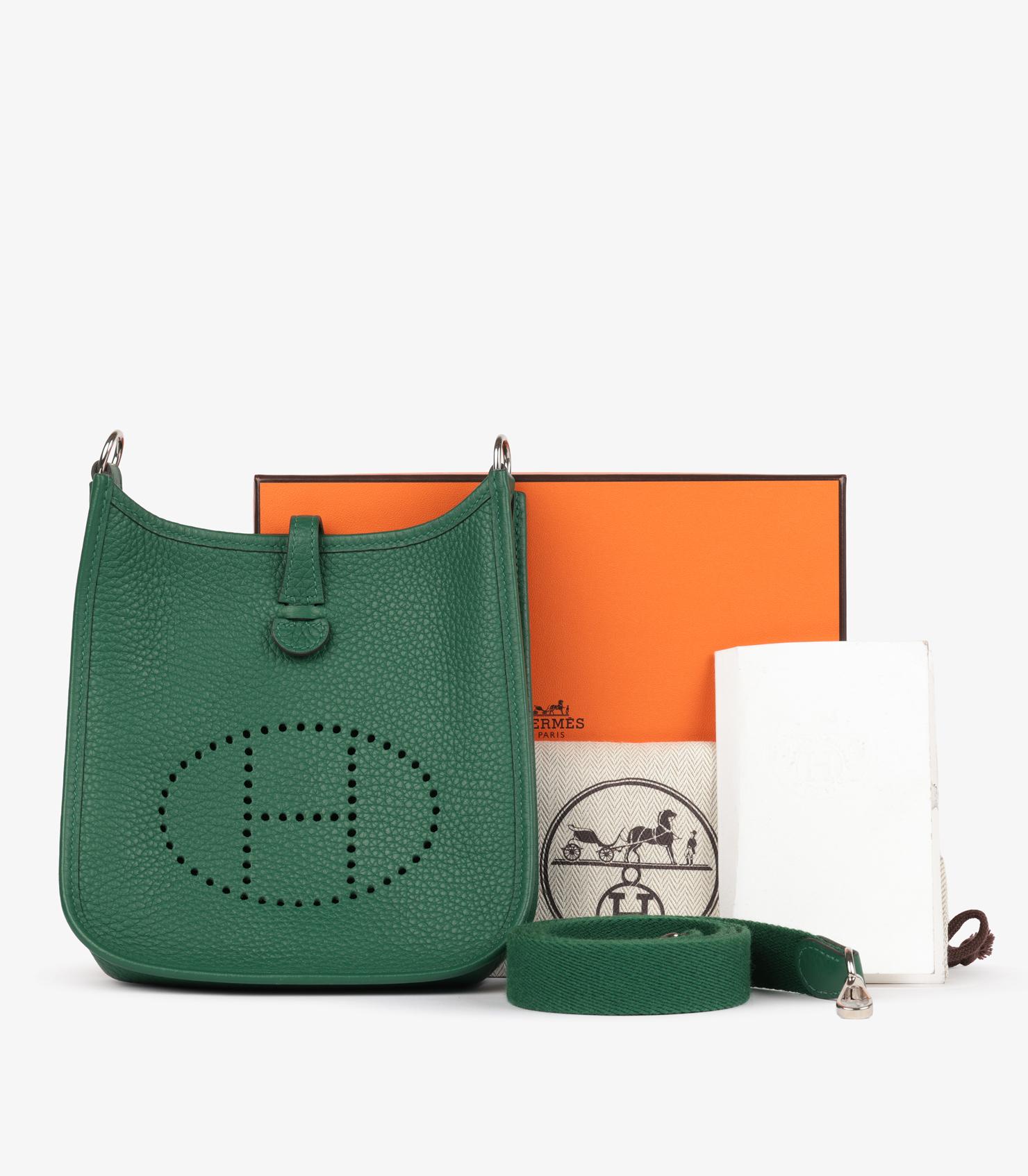 Hermès Vert Vertigo Clemence Pelle Evelyne TPM in vendita 6