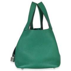 Hermès Vert Vertigo Clemence Picotin Lock 18 PHW