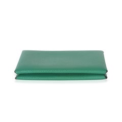 Hermès Vert Vertigo Epsom Calvi Card Holder