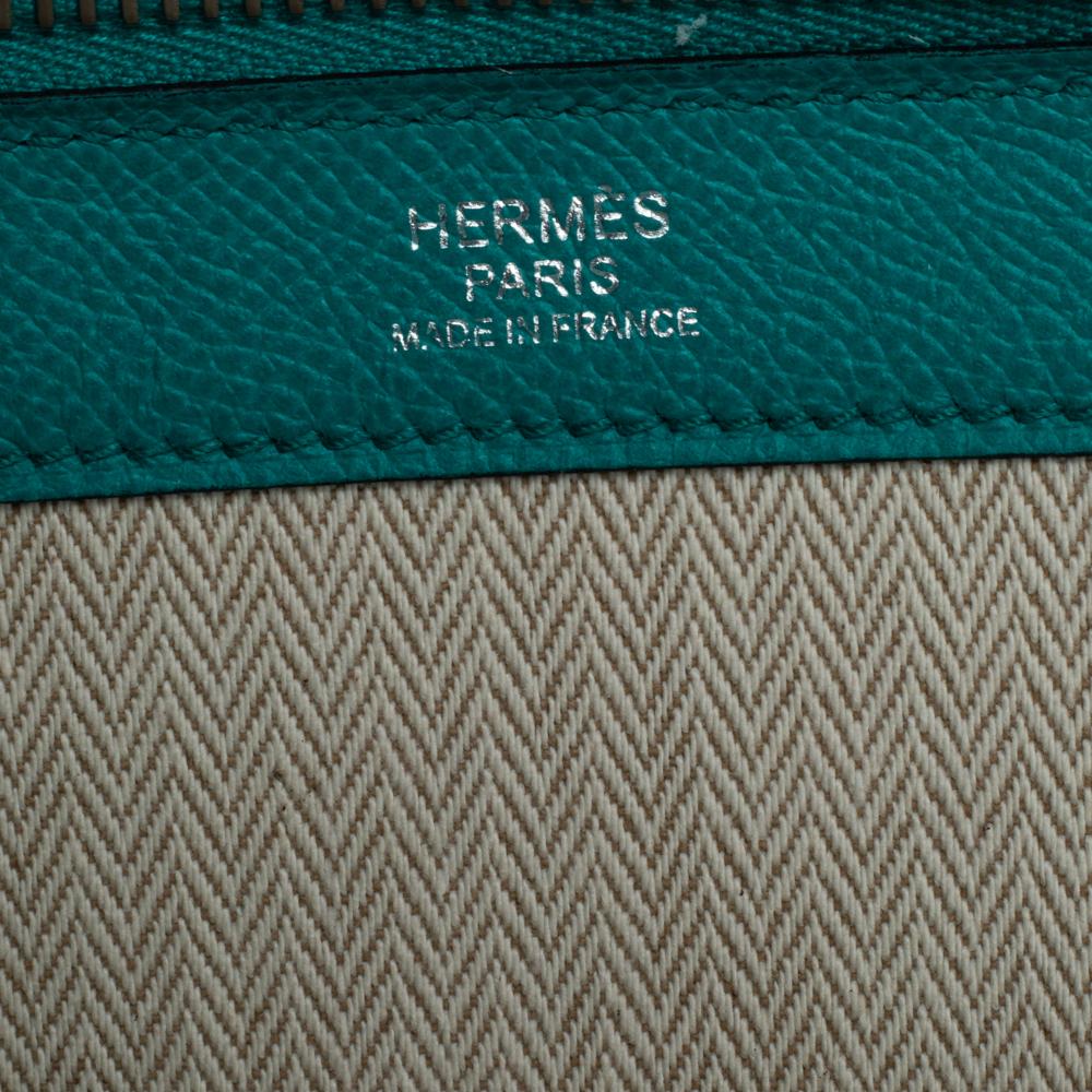 Hermes Vert Vertigo Epsom Leather Zip Tablet Case 6