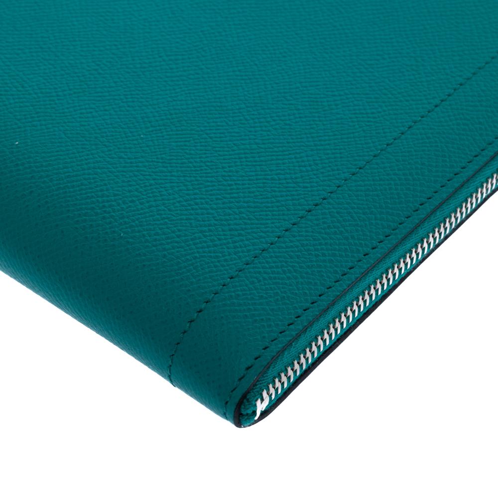 Hermes Vert Vertigo Epsom Leather Zip Tablet Case 2