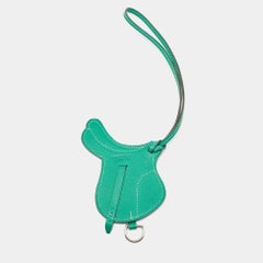 Hermes Vert Vertigo Swift Leather Paddock Selle Horse Saddle Bag Charm