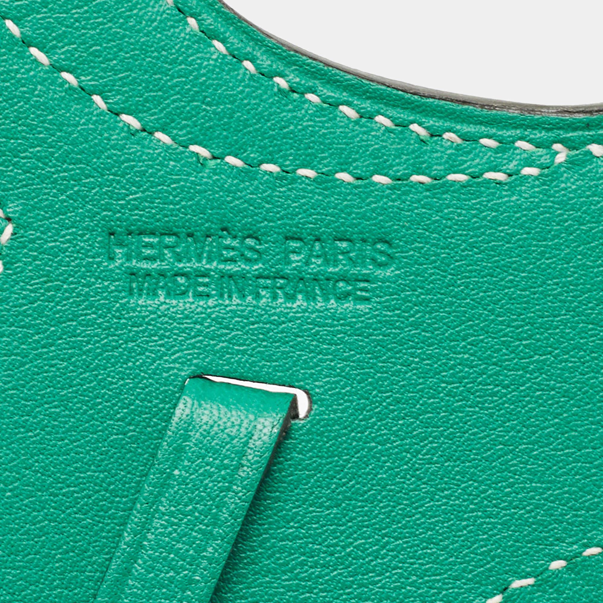 Women's Hermes Vert Vertigo Swift Leather Paddock Selle Horse Saddle Bag Charm For Sale