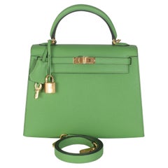 Hermès Vert Yucca Epsom Sellier Kelly 25 GHW