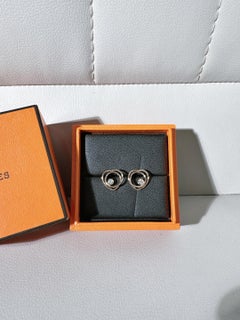 Hermès Vertige Cœur 18K Rose Gold Diamond Stud Earrings