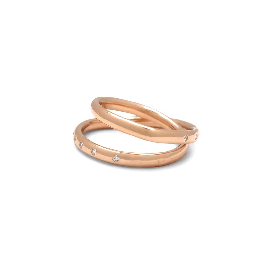 Hermès 'Vertige Coeur' Rose Gold Diamond Ring For Sale at 1stDibs | hermes  vertige coeur ring