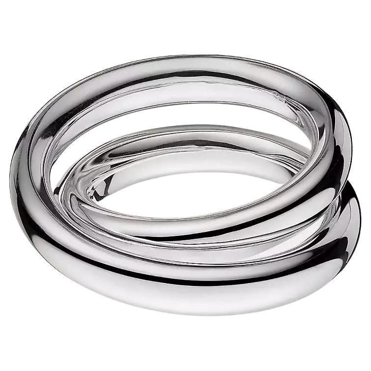 Hermes Vertige ring sterling silver Size 46mm us 3 3/4