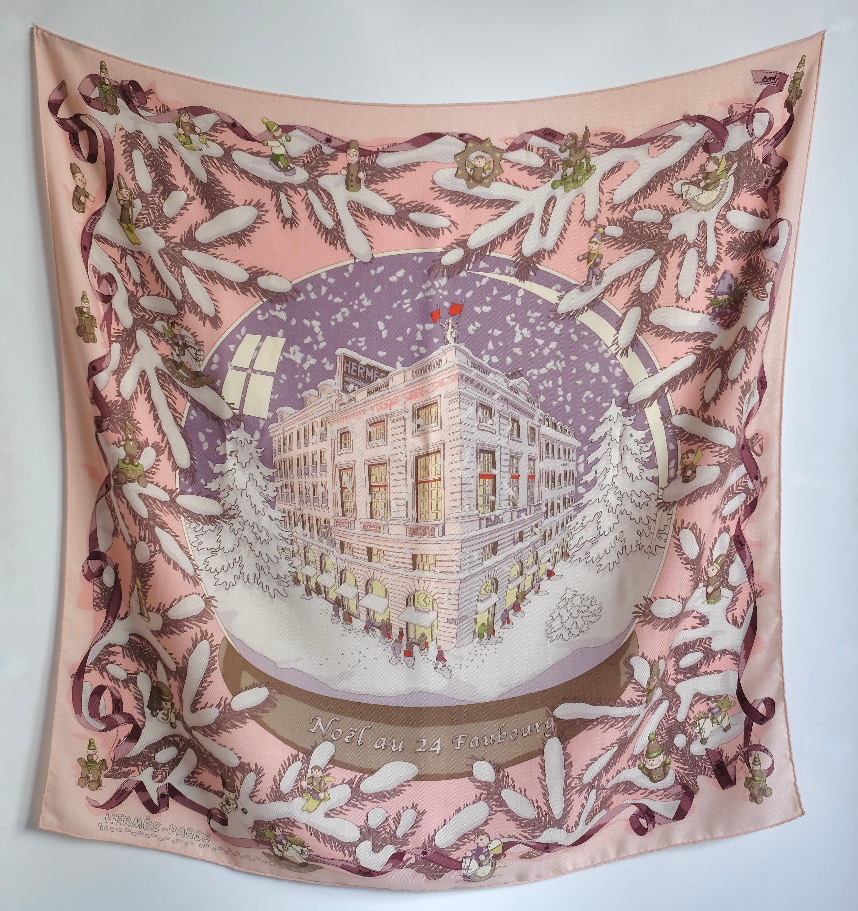 Hermès Vintage Selection By Corrado Luxury - Rarissimo questo foulard in cachemire e seta formato Carrè con uno dei soggetti piu ricercati dai collezionisti di tutto il mondo! Le condizioni sono eccellenti presente lieve segno vedi foto. Venduto con