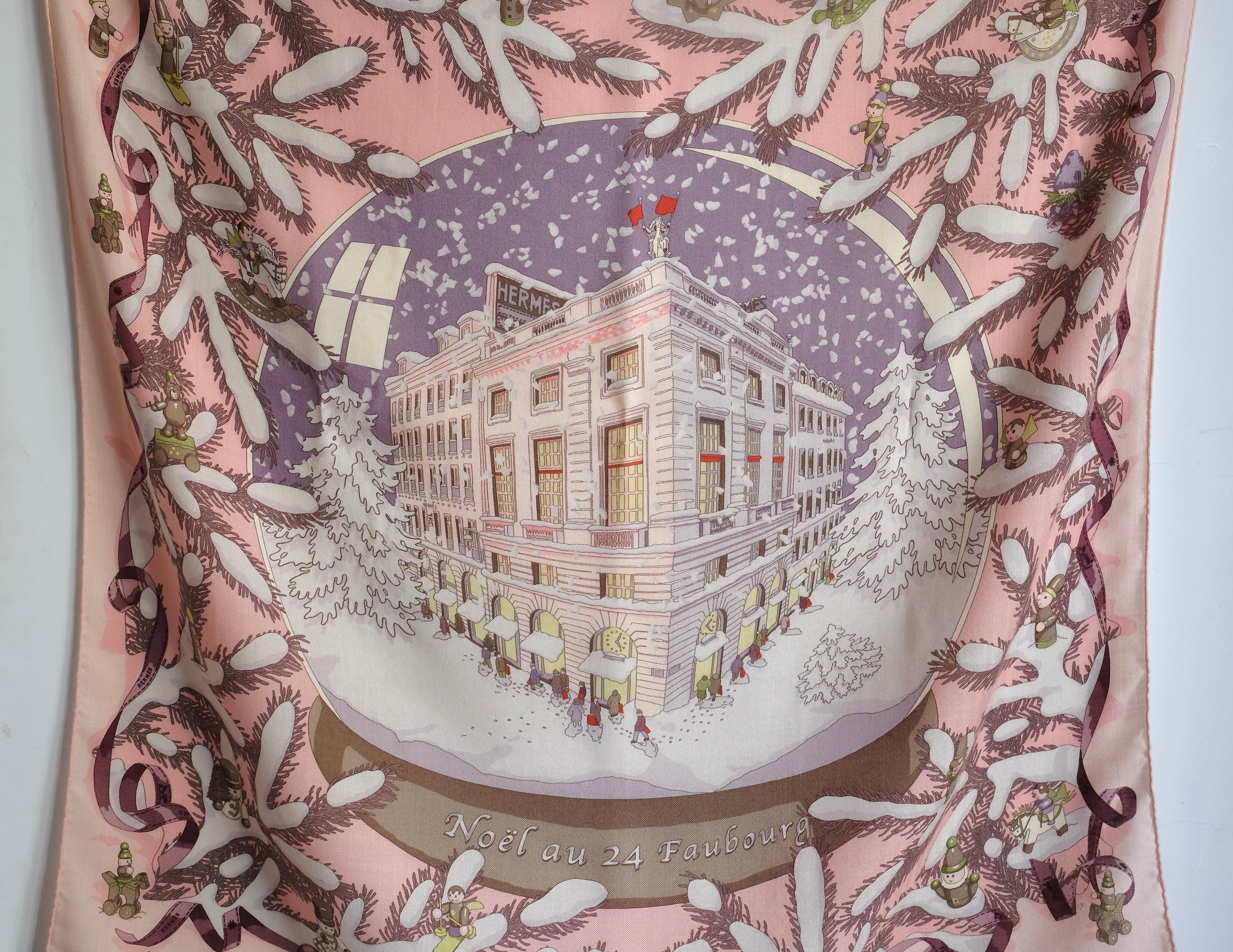 Brown HERMÈS - Very rare 90x90 Cashmere Shawl 