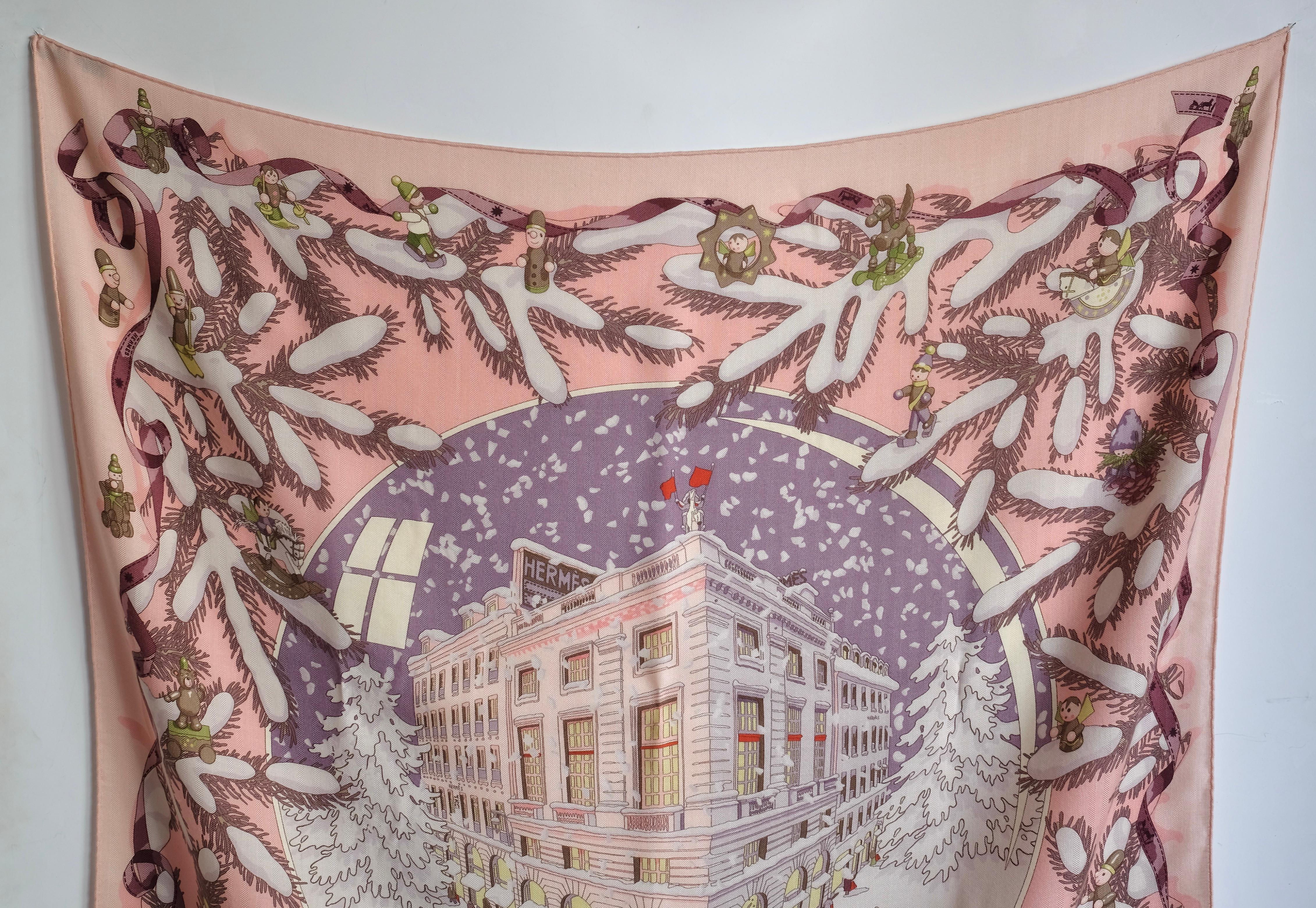 da uomo o donna HERMÈS - Very rare 90x90 Cashmere Shawl 