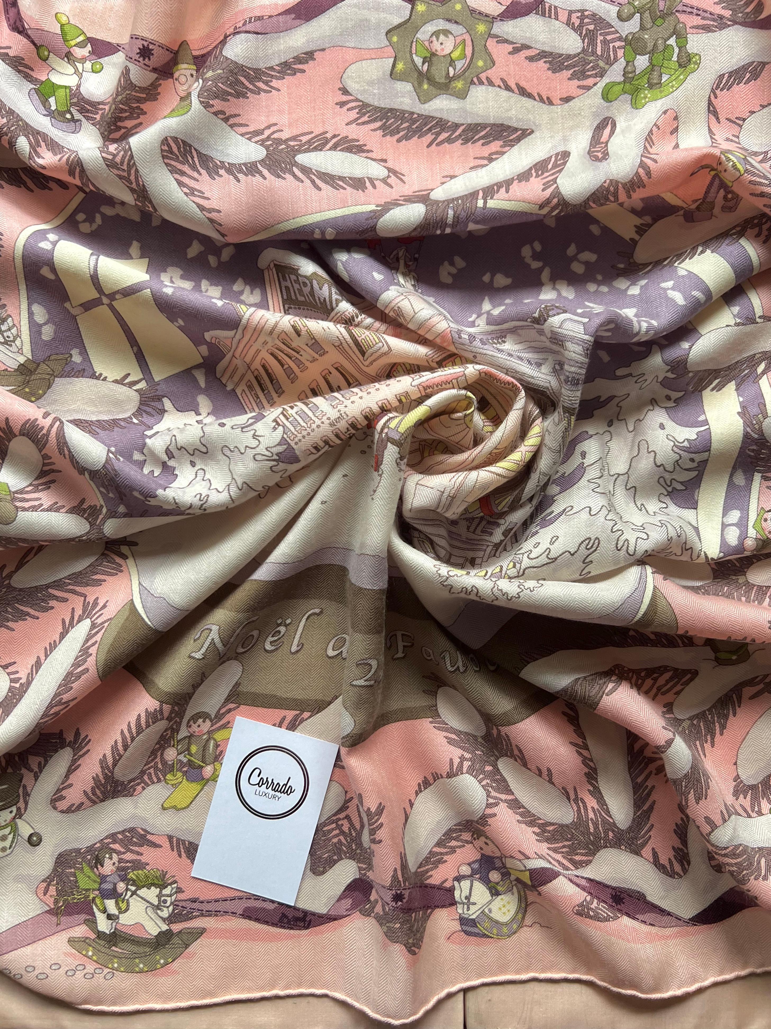 HERMÈS - Very rare 90x90 Cashmere Shawl 