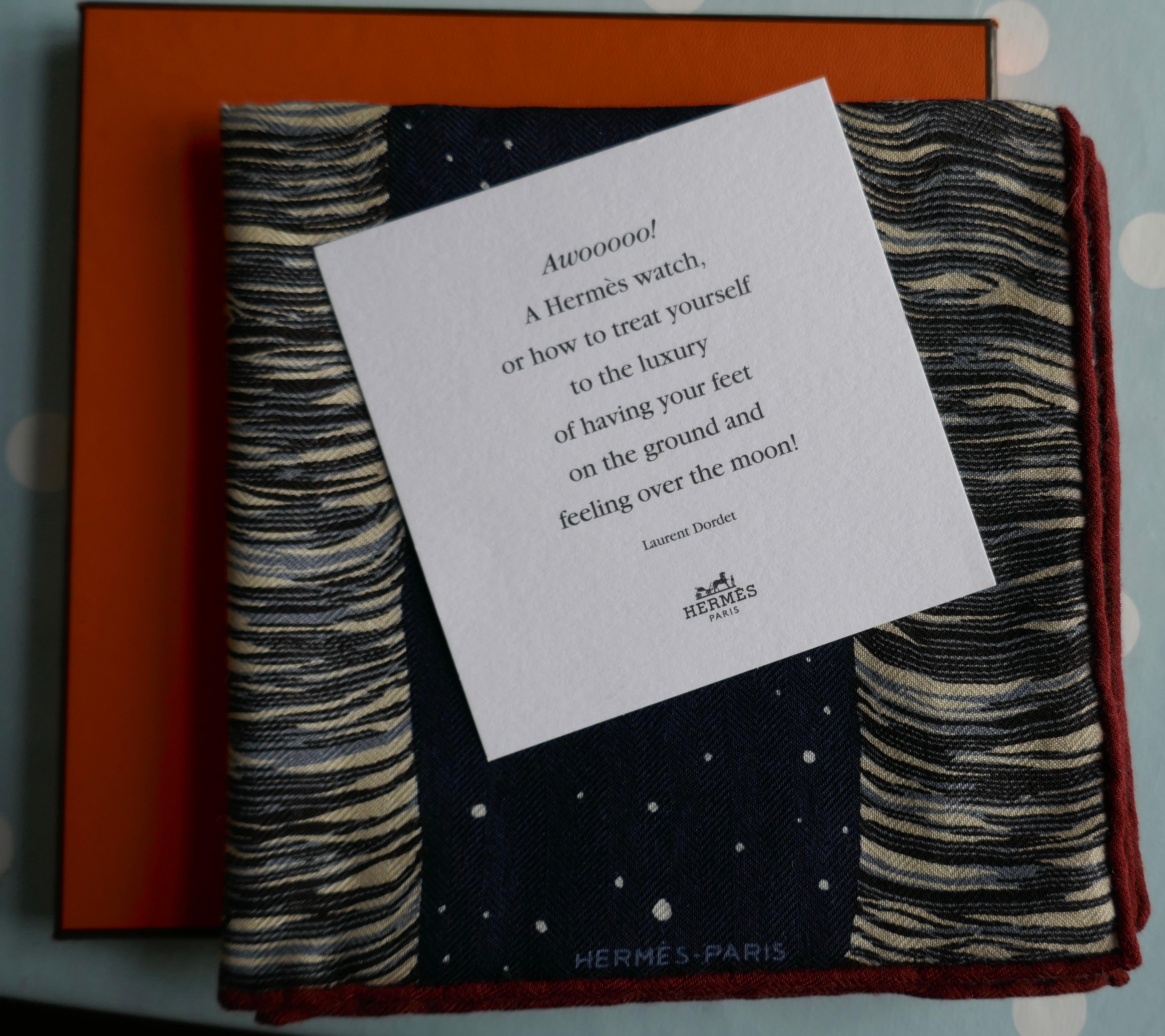 Women's or Men's Hermes Very Special Issue Cashmere and Silk Scarf “AW00000” by Alice Shirley
