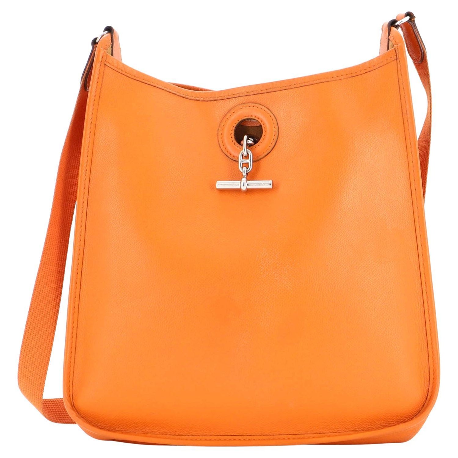 Auth HERMES In the loop to go pouch Bag Multicolor Veau Epsom