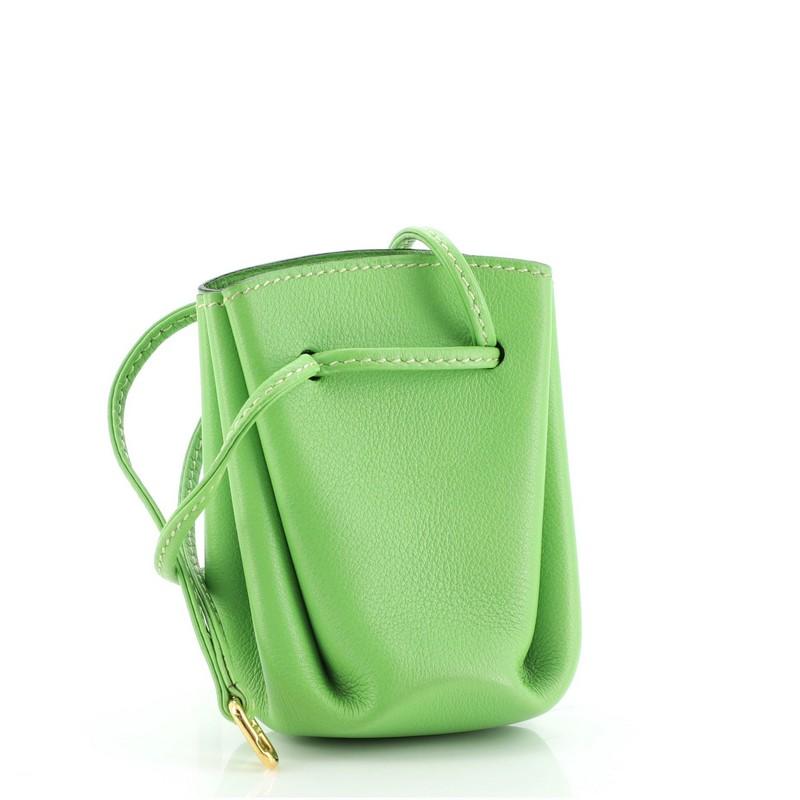 Green Hermes Vespa Pouch Leather