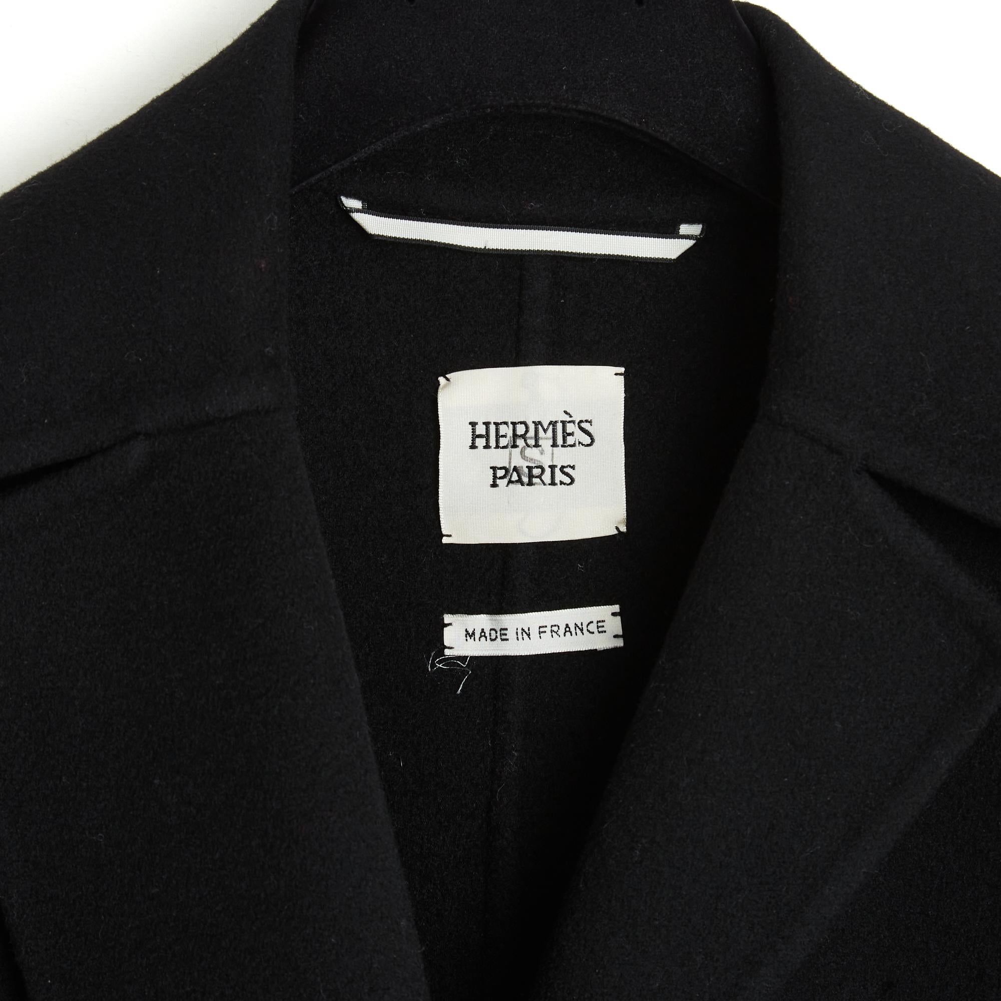 Women's Hermès Veste et Carre FR40 Black Cashmere Jacket and scarf UK12 US10  Hermes For Sale