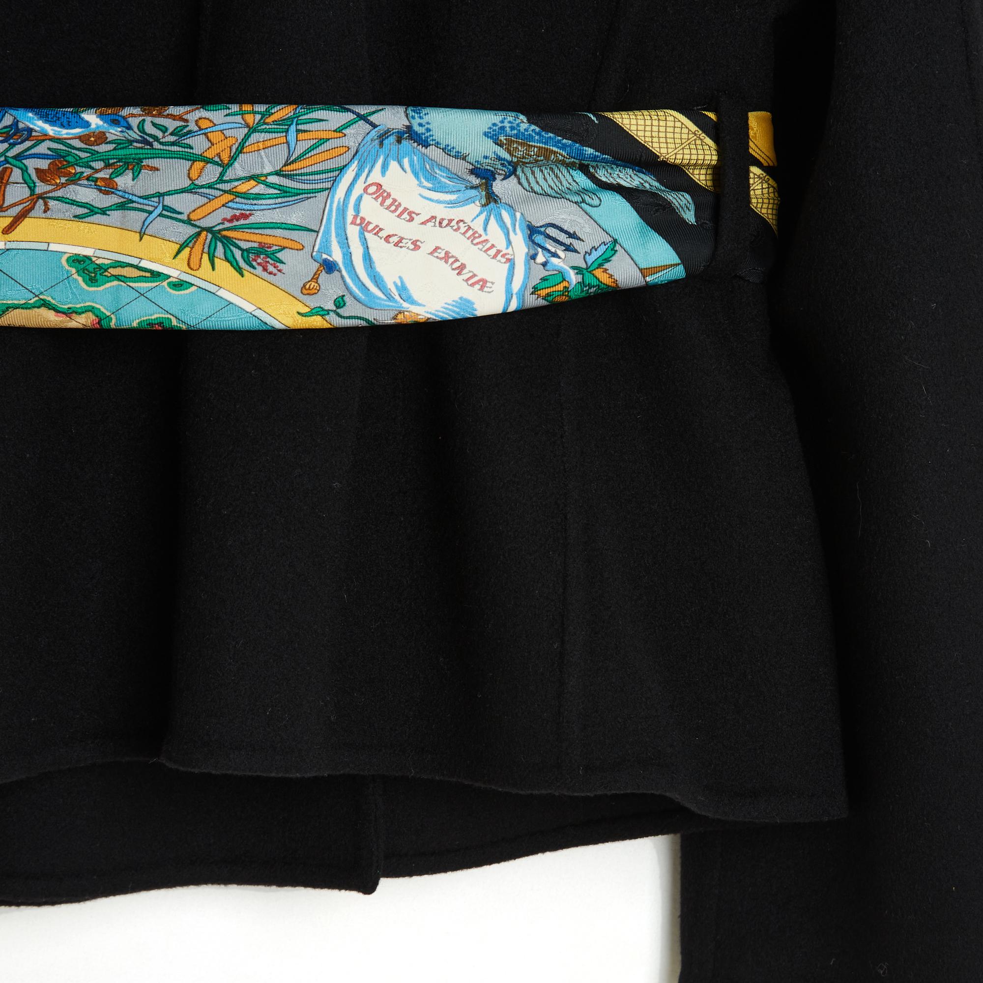 Hermès Veste et Carre FR40 Black Cashmere Jacket and scarf UK12 US10  Hermes For Sale 2