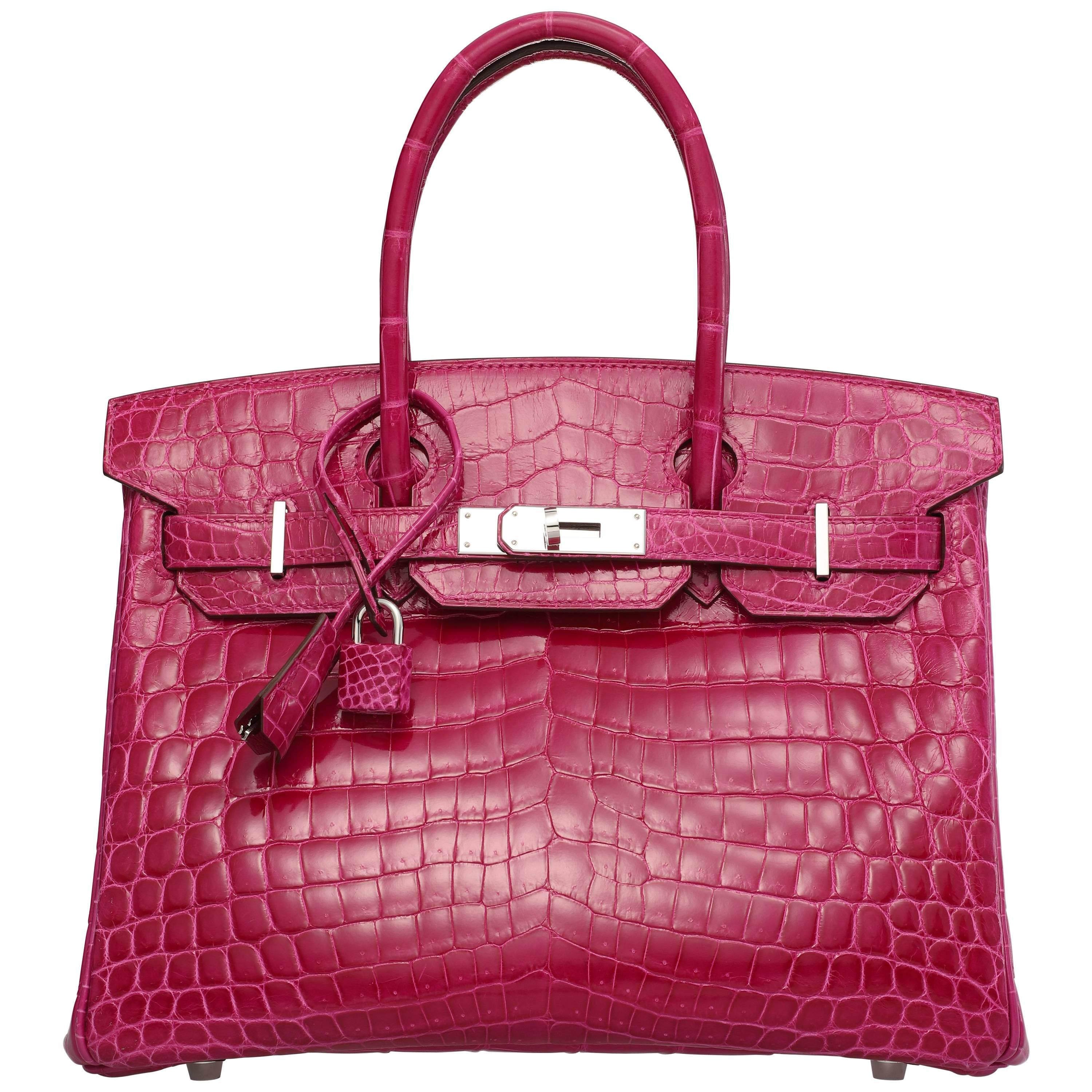 Hermes vibrant rose scheherazade Birkin 30 Bag