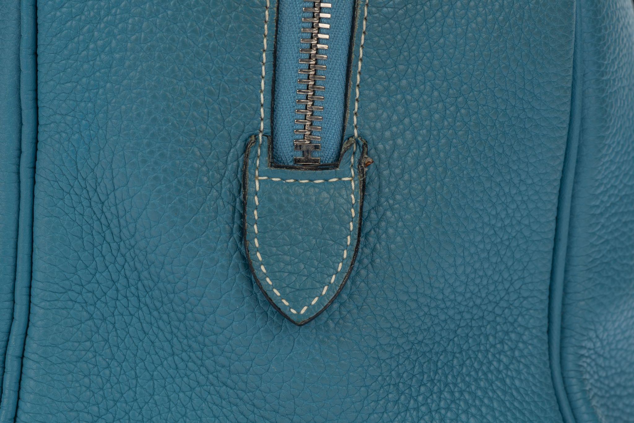 Hermès Victoria Bag Blue Togo Leather For Sale 5