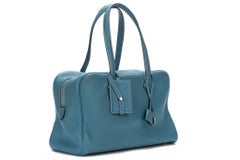Hermès Victoria Bag Blue Togo Leather